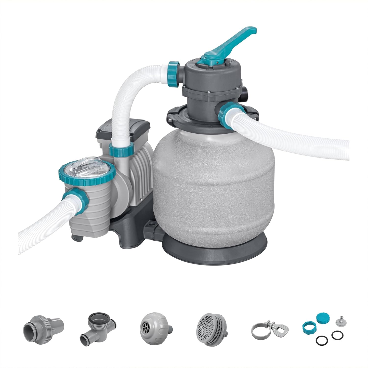 2,200 GPH Sand Filter Pump for Above Ground Pools, High Flow Swimming Pool Filtration System - Image 6