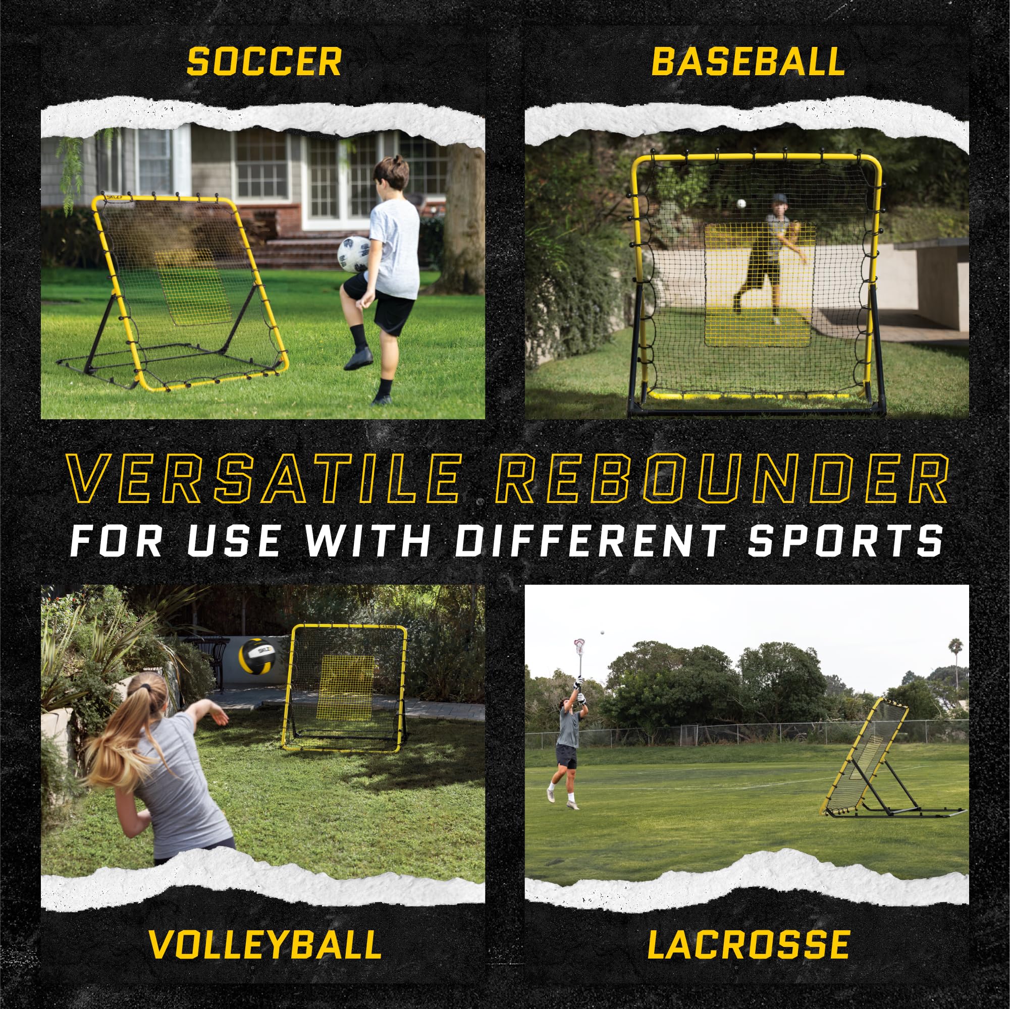 Baseball & Softball Fielding Trainer Rebounder Net, Portable Practice Equipment for Throwing, Catching and Fielding Skills - Image 2