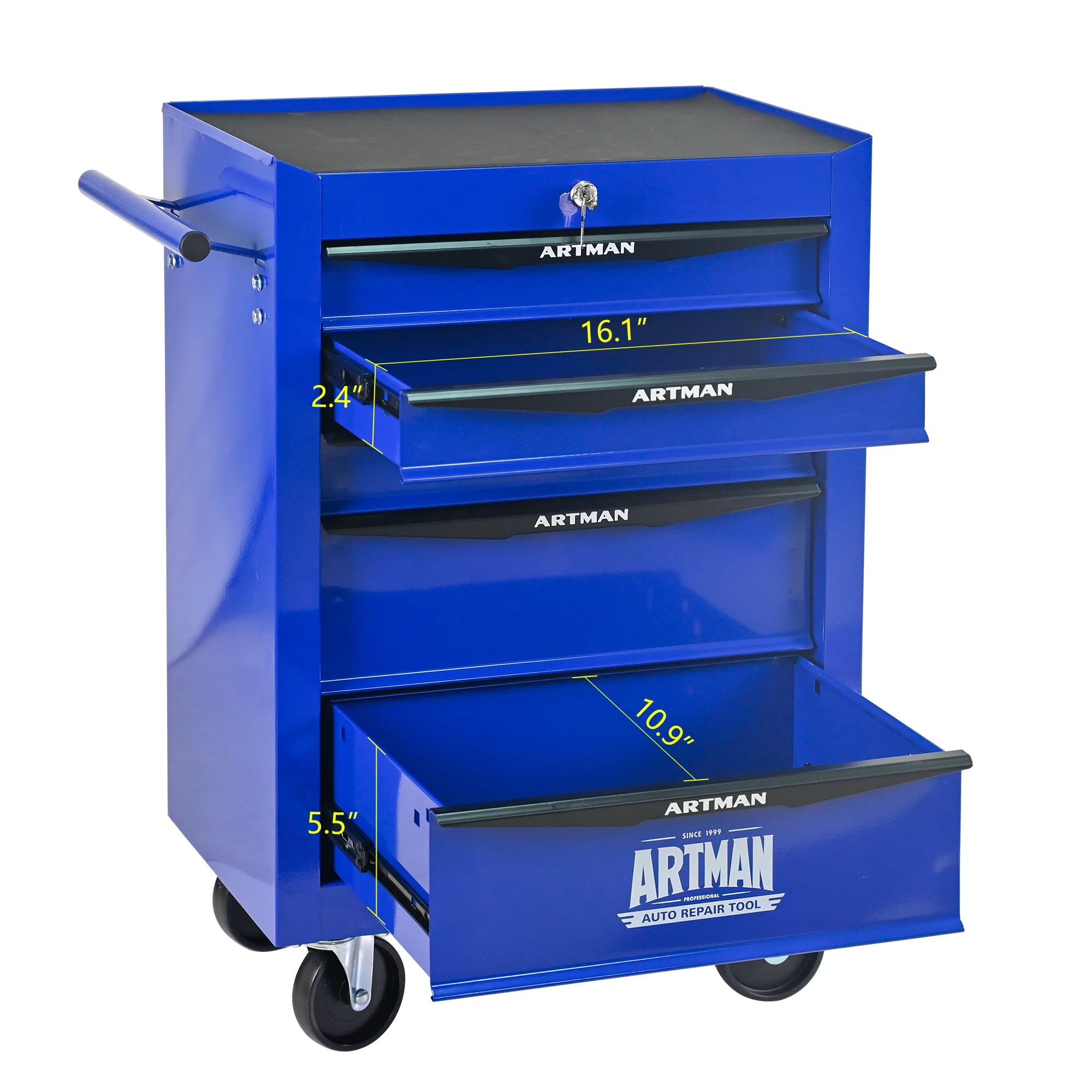 ARTMAN 20" 6-Drawer Tool Chest Cabinet with Ball Bearing Drawer Slides, Steel Tool Storage Box Organizer for Garage Workshop Repair Shop - Image 45