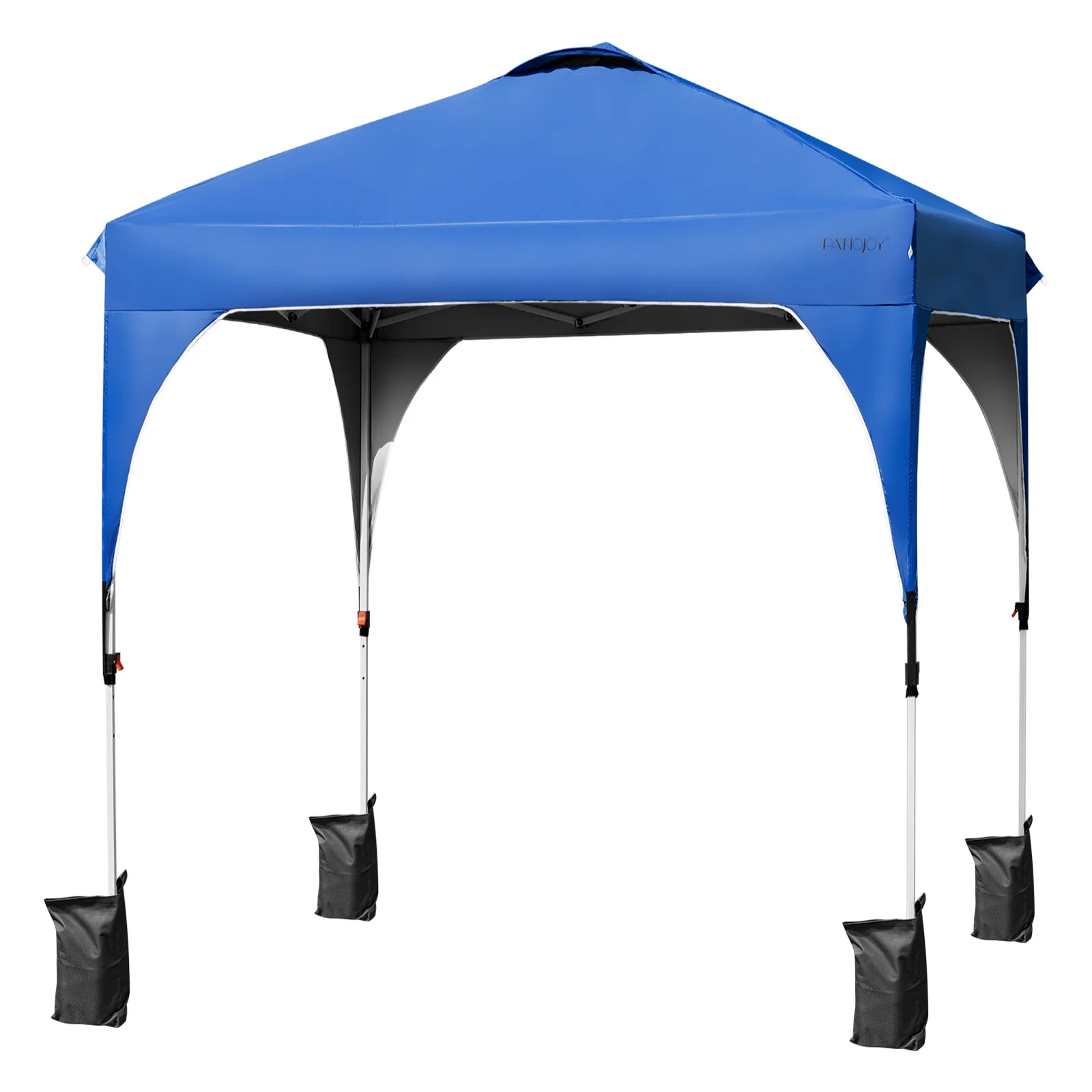 Patiojoy Pop-up Canopy Tent 6.6' x 6.6' Height Adjustable Commercial Instant Canopy w/ Portable Roller Bag White - Image 21