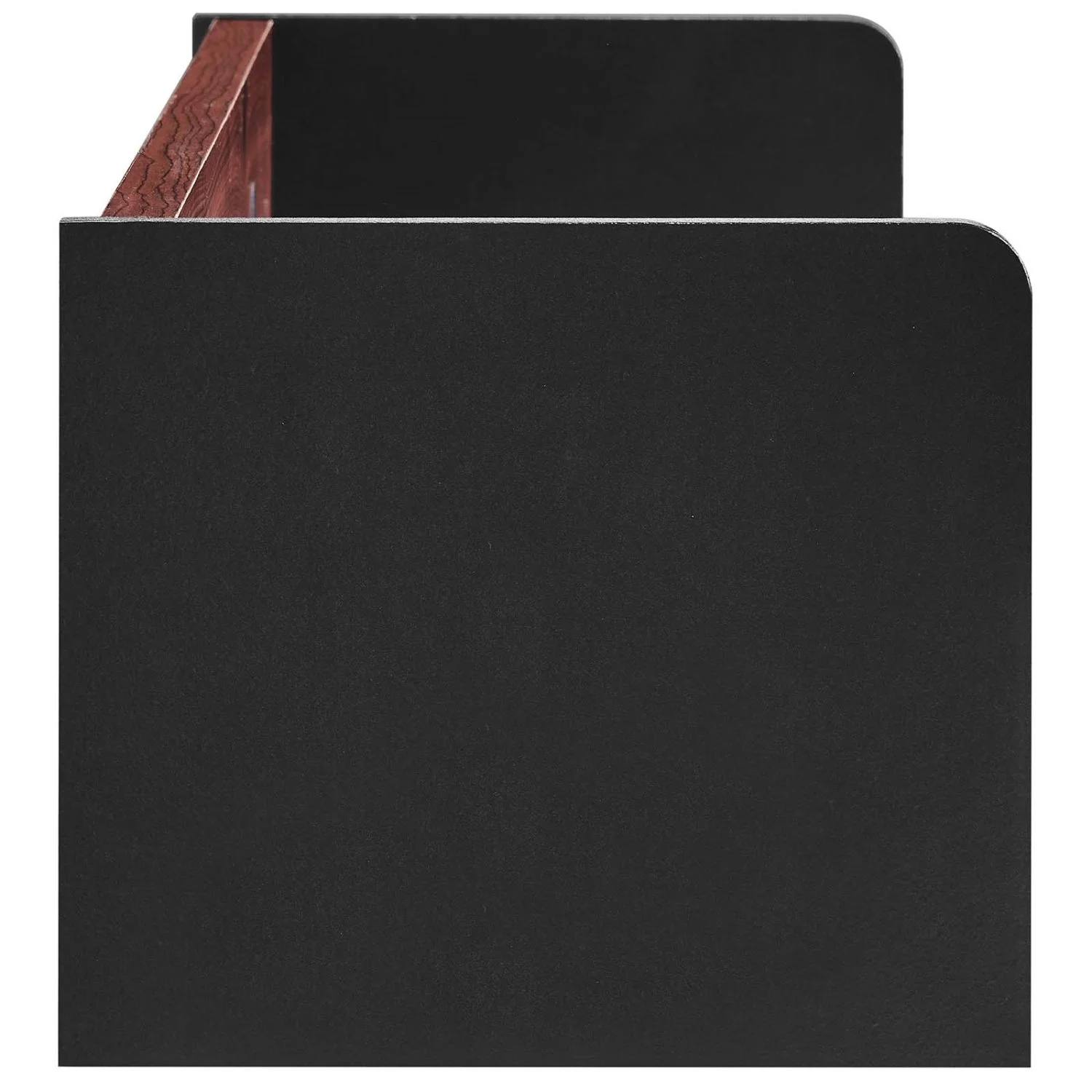 Wall Mount Storage Display Accent Cabinet, Black Cherry, Wood, Living Office Kitchen Hospitality Restaurant, Modern Contemporary HB34531 - Image 4