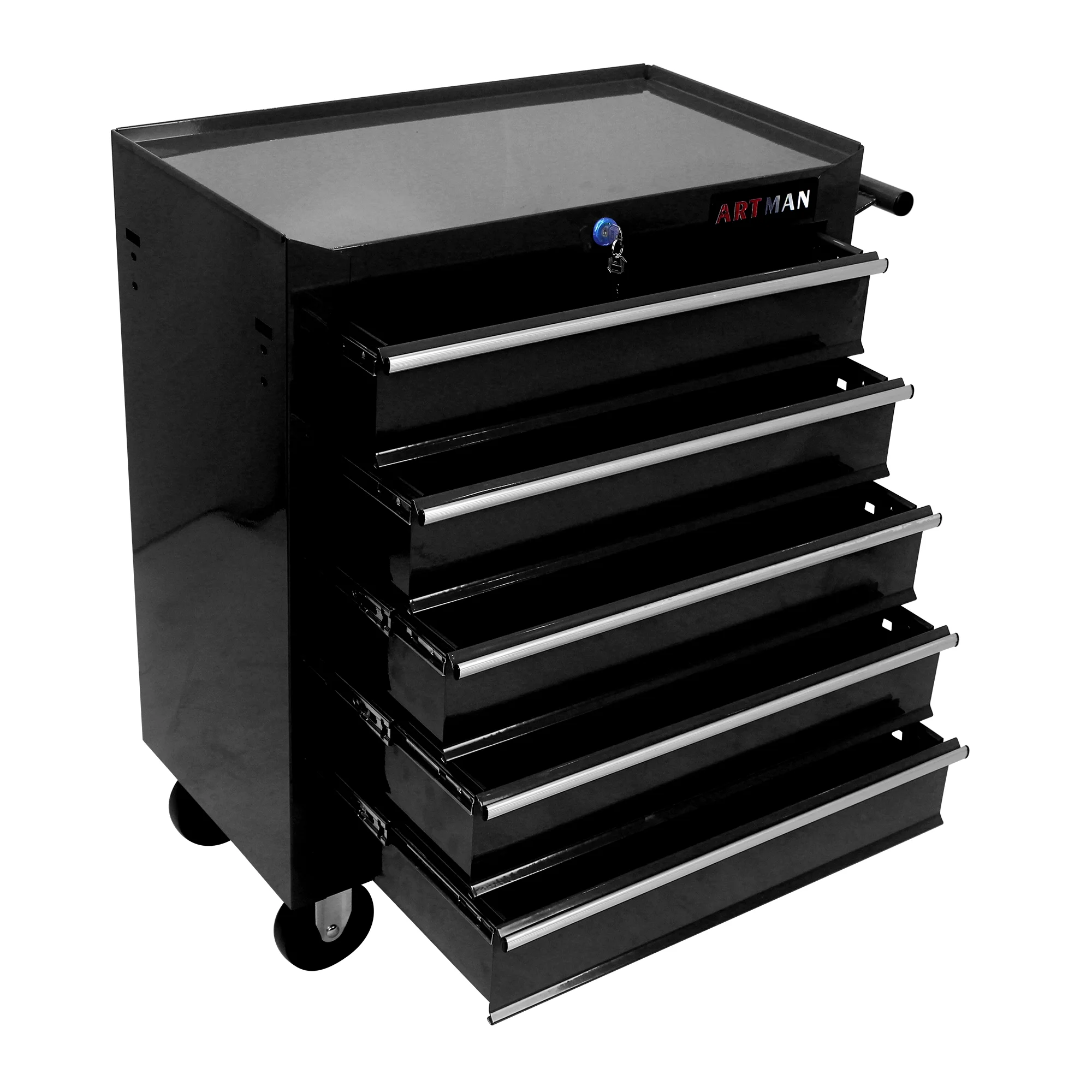 5 Drawer Rolling Tool Chest, Steel Tool Storage Cabinet for Garage Storage with 4 Wheels and Locker - Image 19