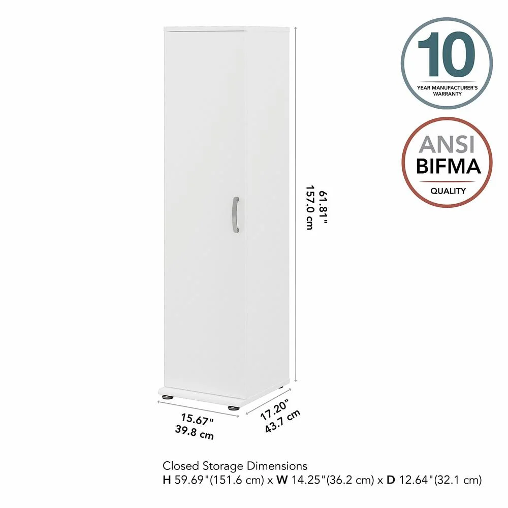 Universal Tall Narrow Storage Cabinet in Platinum Gray - Engineered Wood - Image 15