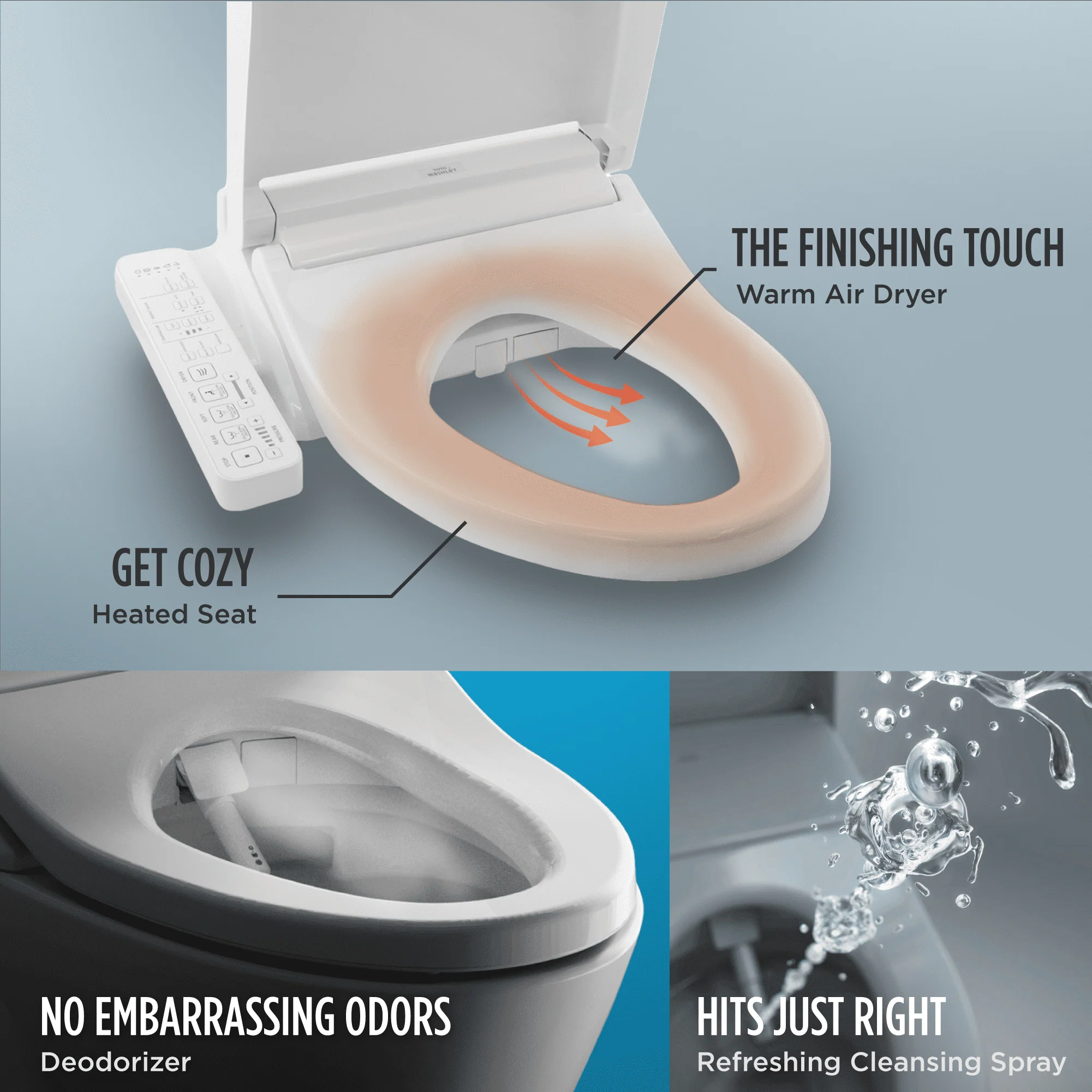 TOTO? WASHLET? C2 Electronic Bidet Toilet Seat with PREMIST and EWATER+ Wand Cleaning, Elongated, Cotton White - SW3074#01 - Image 2