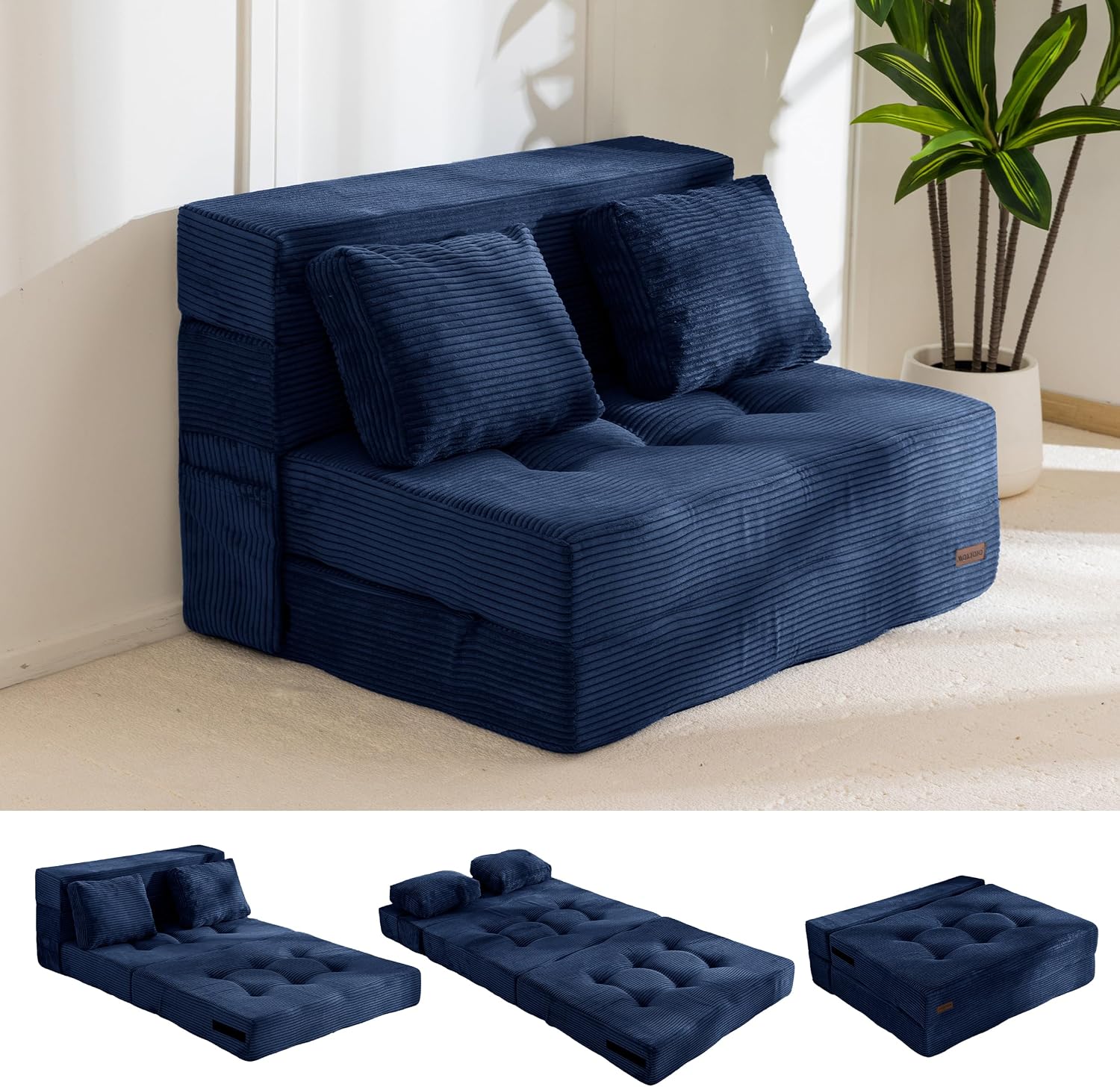 Convertible Sofa Bed, Fold Out Sofa Couch with Pillow for Adults - Image 5