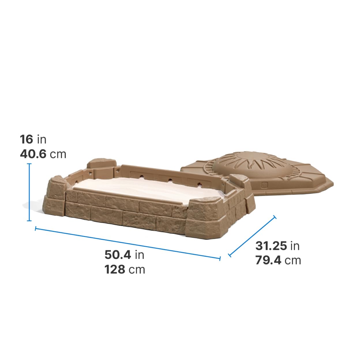 Kids Sandbox, Outdoor Sand Activity Sensory Play Pit for Children - Image 3