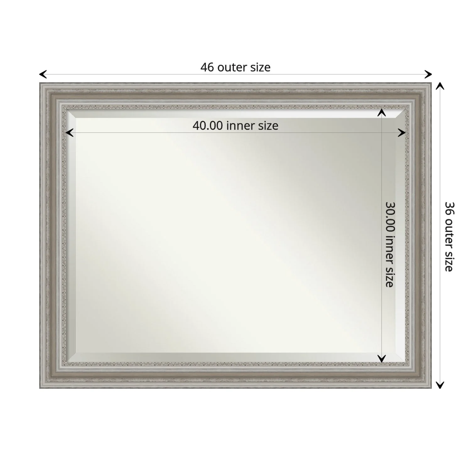 Beveled Bathroom Wall Mirror, Silver Frame Decorative Vanity Mirror for Bathroom, Bedroom and Entryway - Image 8