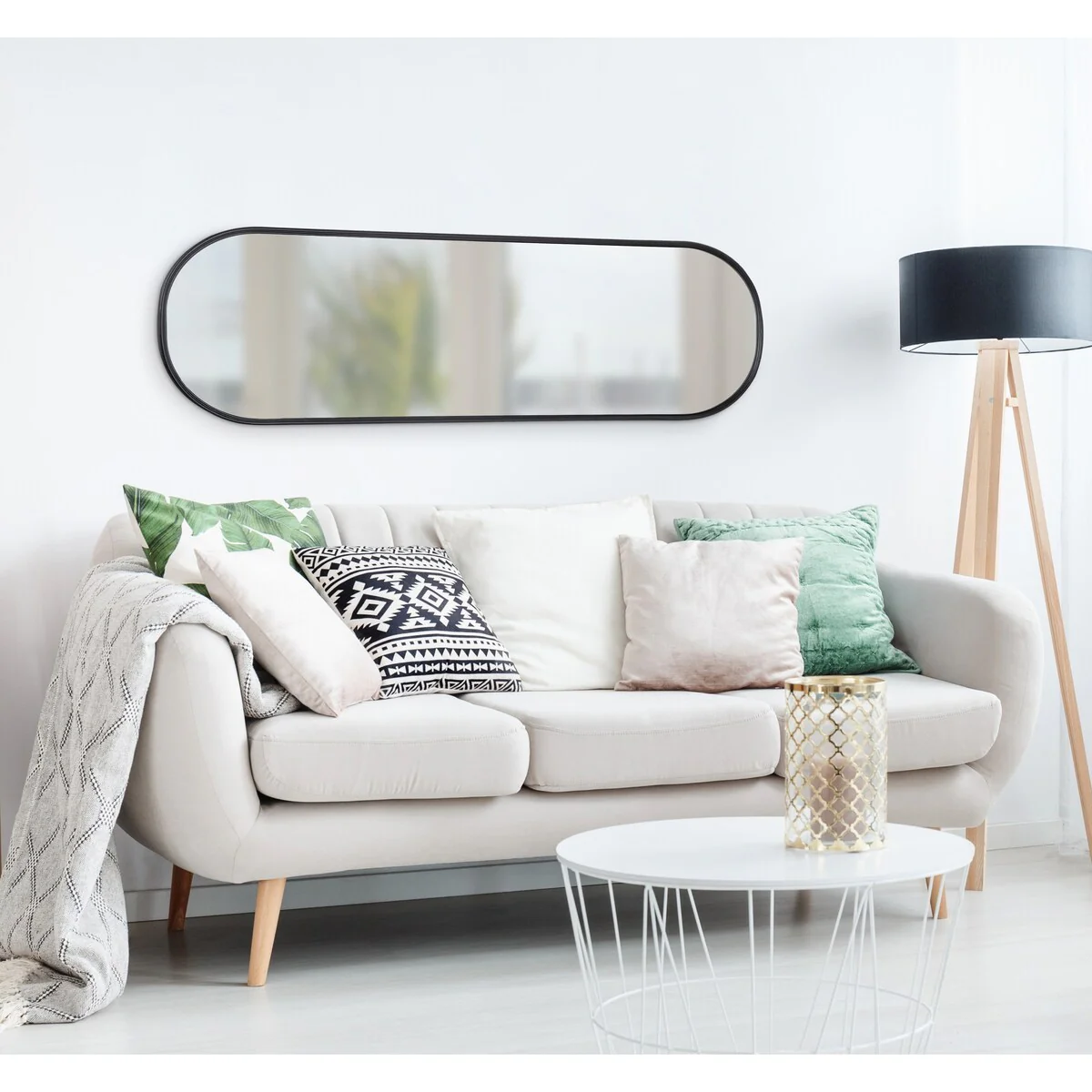 Modern Capsule Framed Wall Mirror, Decorative Oval Accent Mirror for Living Room, Bedroom and Entryway - Image 13