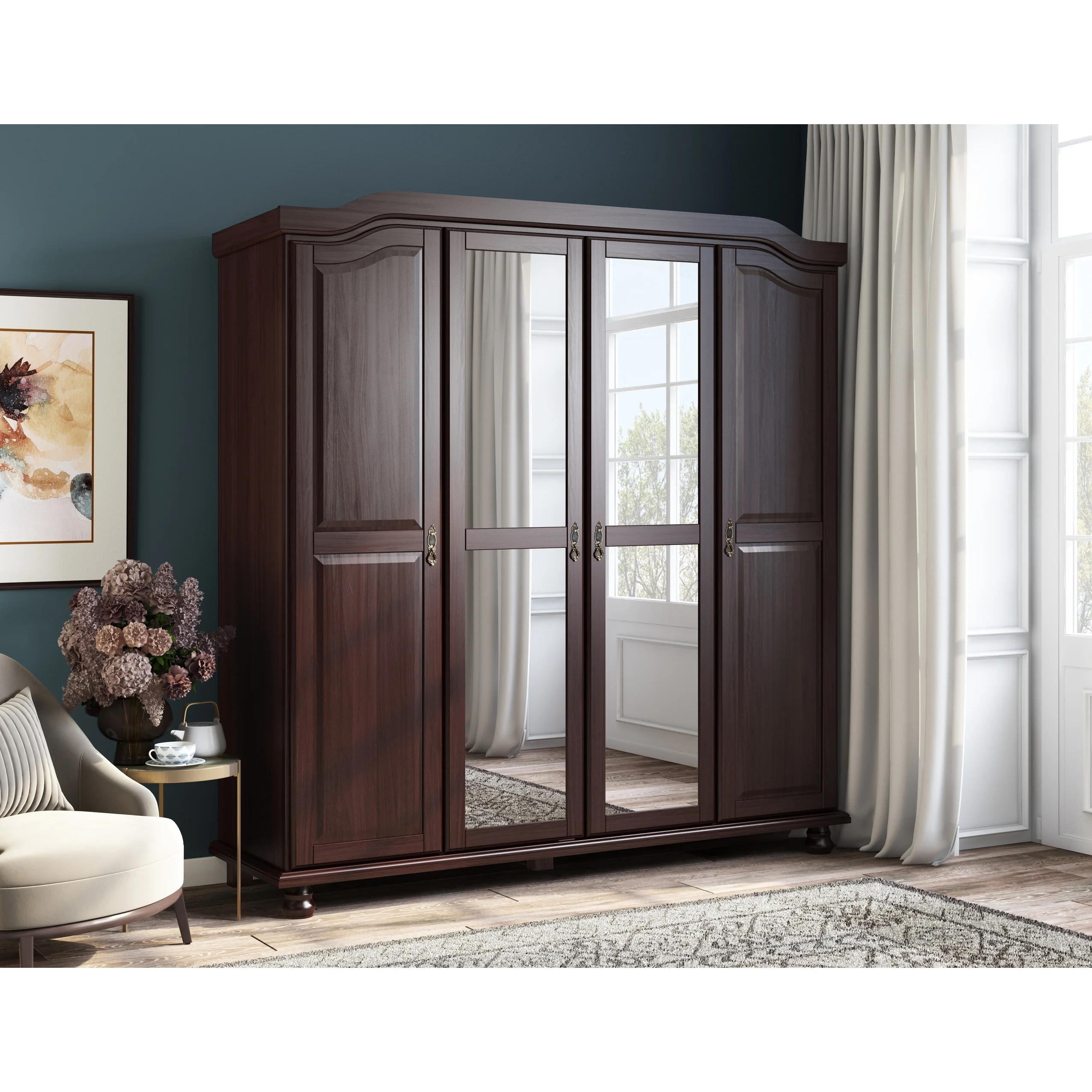Set of 4 Small Solid Wood Shelves for Wardrobe and Armoire Storage - Image 21