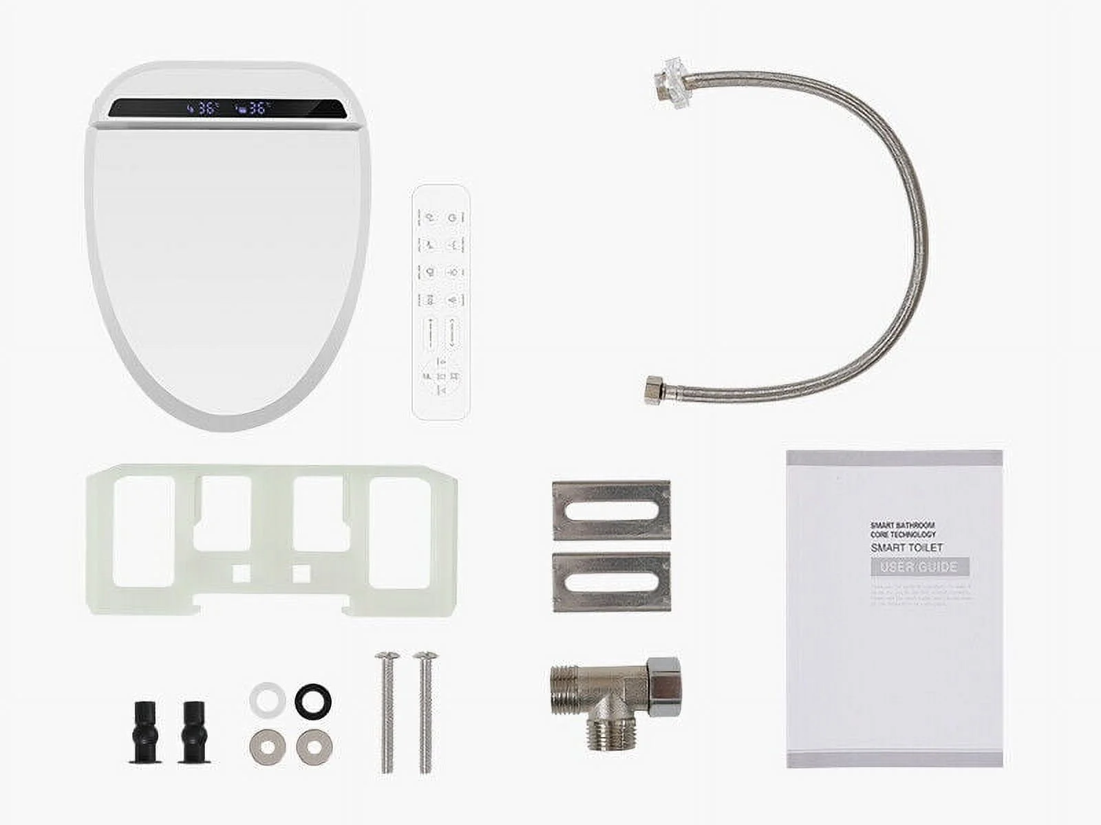 PULUOMIS Elongated Electronic Bidet Toilet Seat White with Heated Seat and Self-Cleaning Nozzle - Image 5