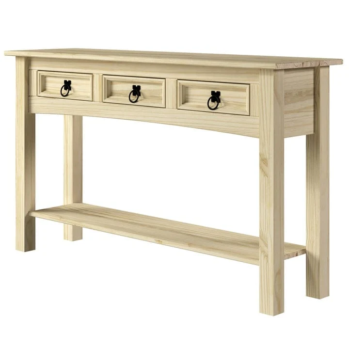 Wood Console Table with 3 Drawers, Entryway Hallway Storage and Display Table for Home - Image 6