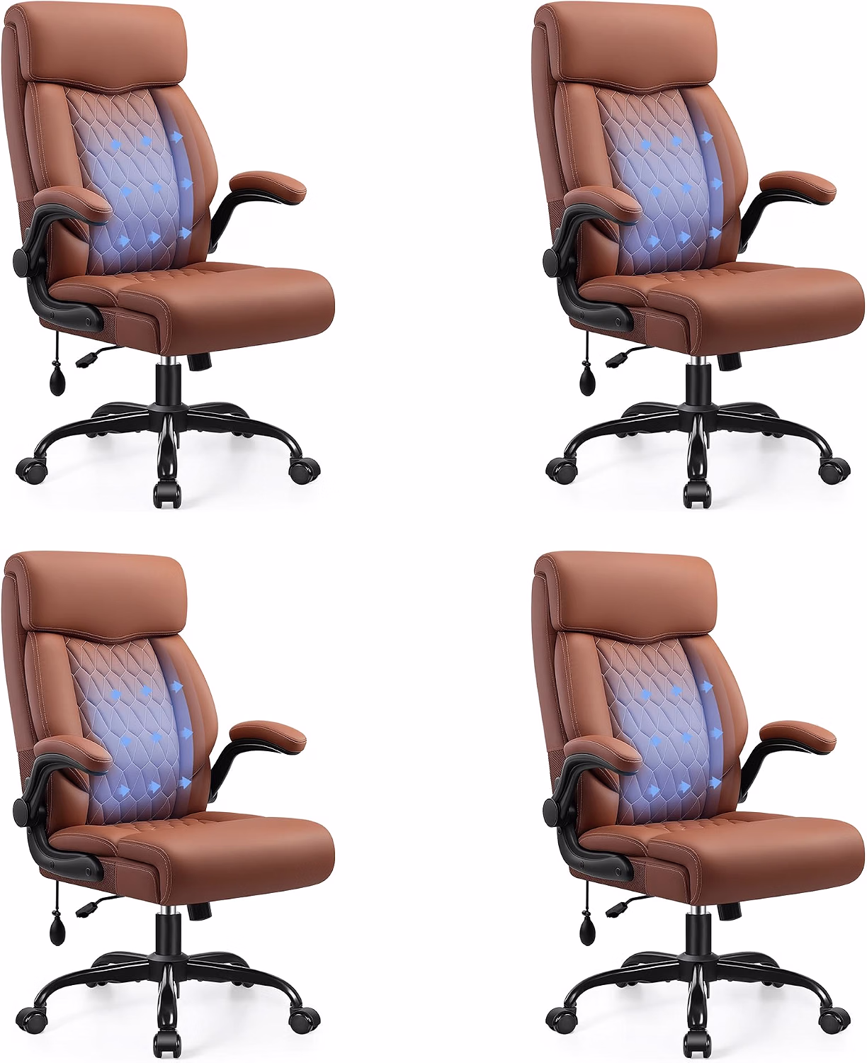 High Back Executive Office Chair with Inflatable Lumbar Support - Image 15