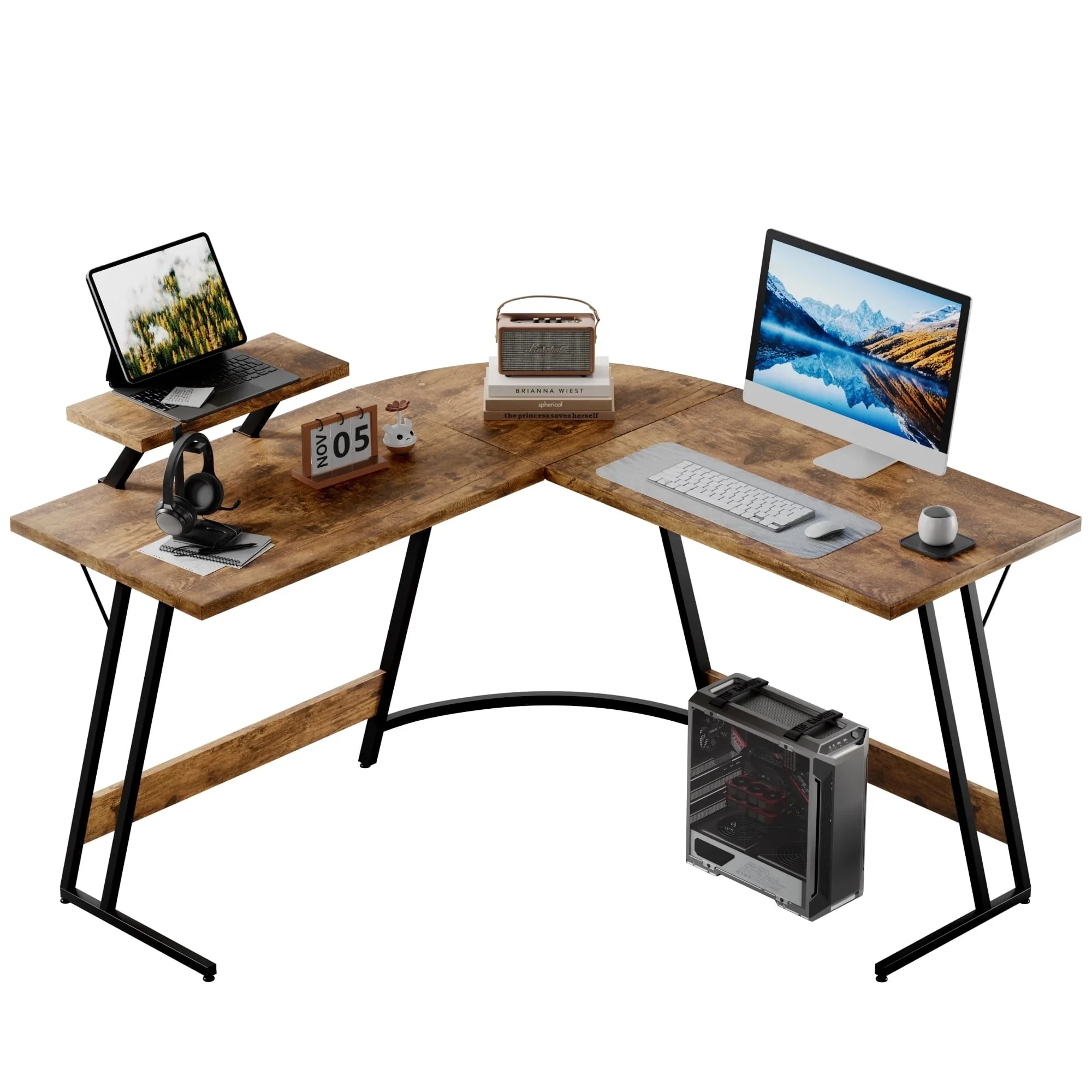 L-Shaped Gaming Desk, Computer Corner Desk and Office Writing Desk for Home - Image 3