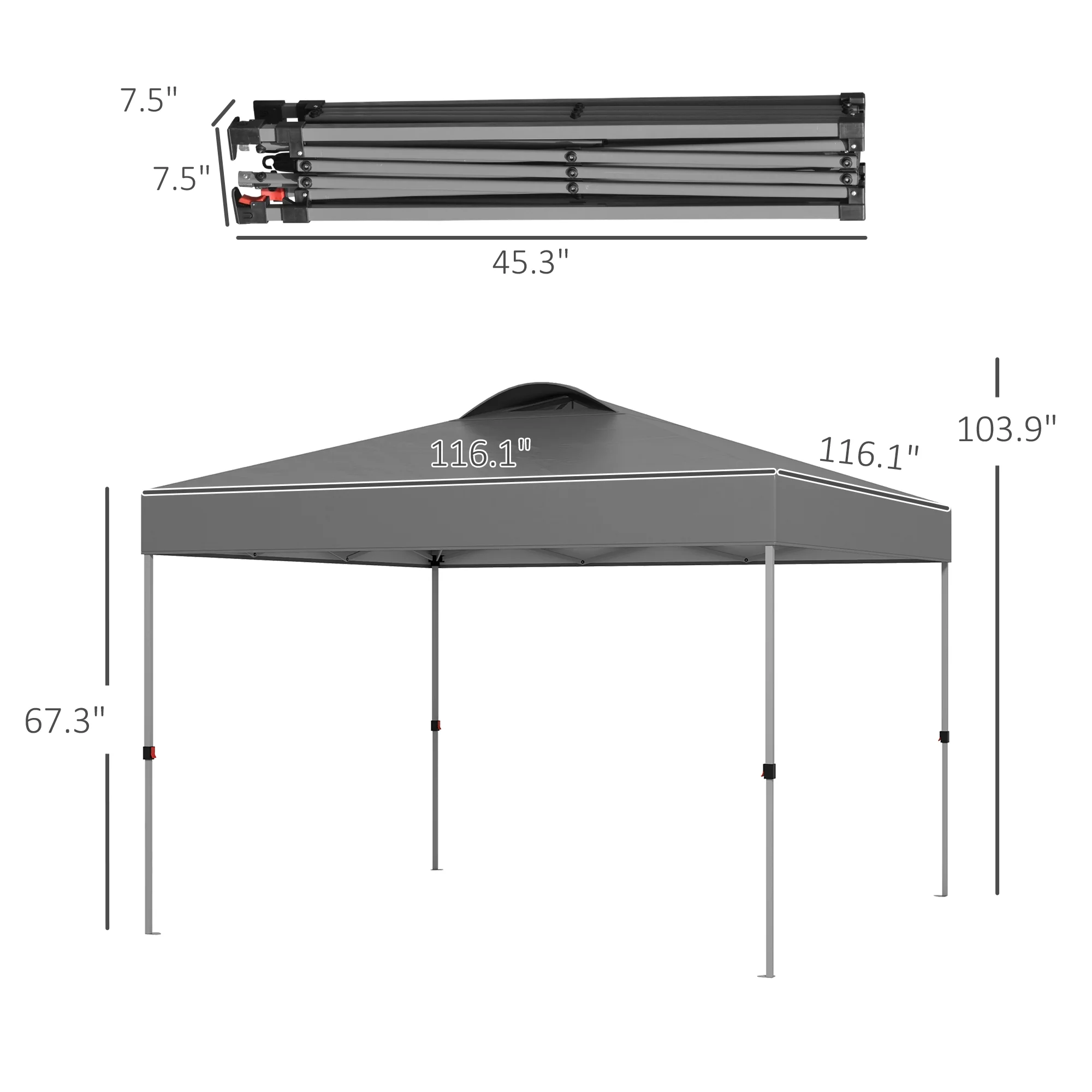 DUOSONG Outsunny 10' X 8' Retractable Awning, Patio Awnings, Sunshade Shelter W/ Manual Crank Handle, Uv & Water-Resistant Fabric And Aluminum Frame For Deck, Balcony, Yard, Beige Beige Aluminum - Image 18