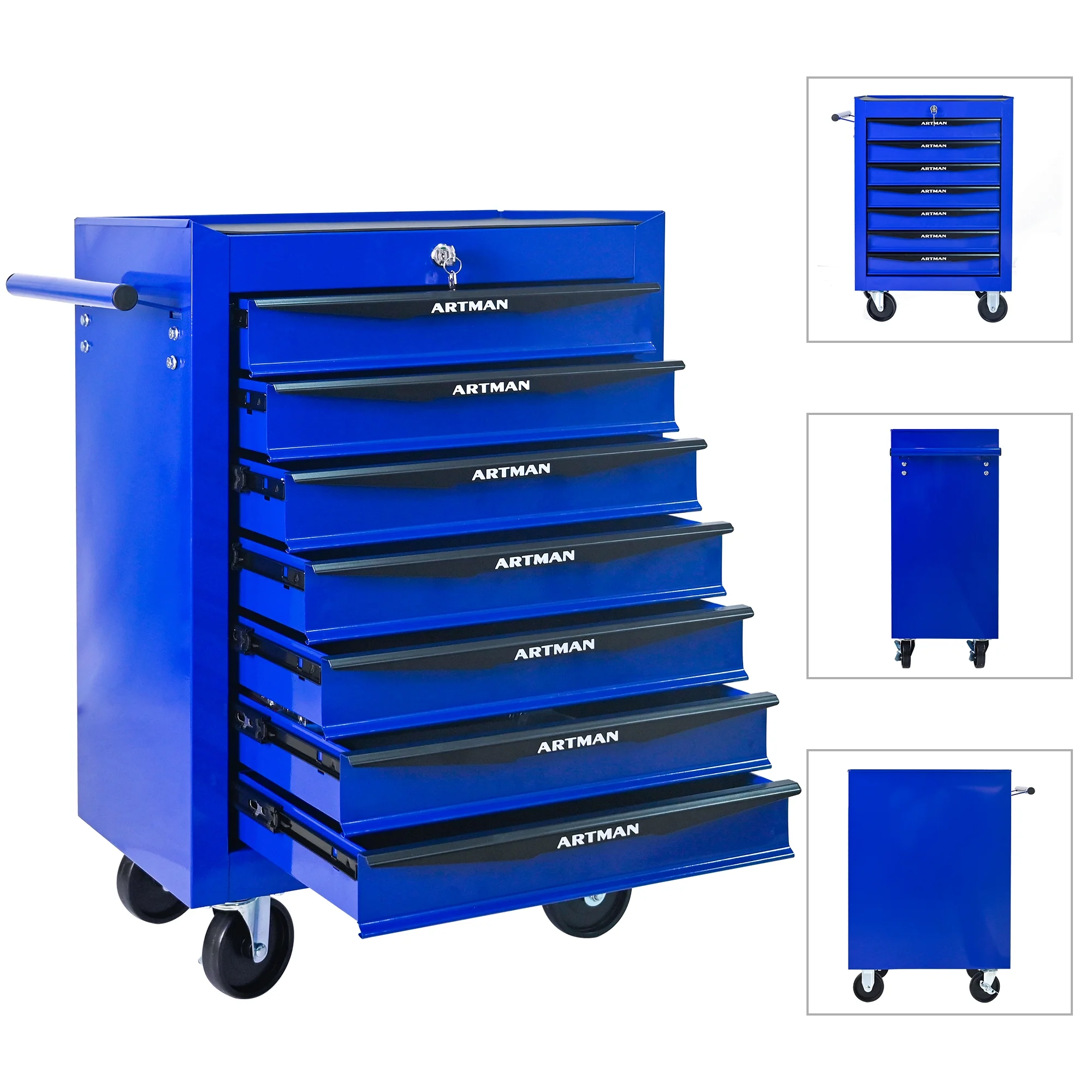 ARTMAN 20" 6-Drawer Tool Chest Cabinet with Ball Bearing Drawer Slides, Steel Tool Storage Box Organizer for Garage Workshop Repair Shop - Image 62