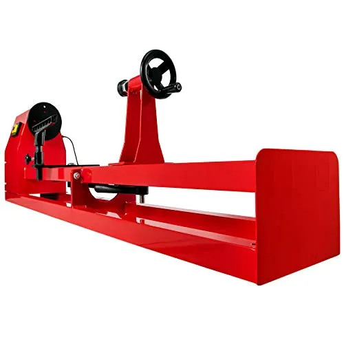 Wood Lathe 14" x 40", Benchtop Wood Lathe with 3 Chisels - Image 2