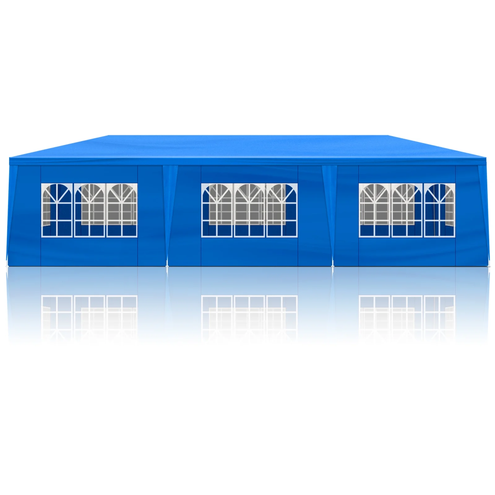 10'x30' Patio Wedding Gazebo, Outdoor Party Tent with 8 Removable Sidewalls, Waterproof Canopy Blue - Image 3
