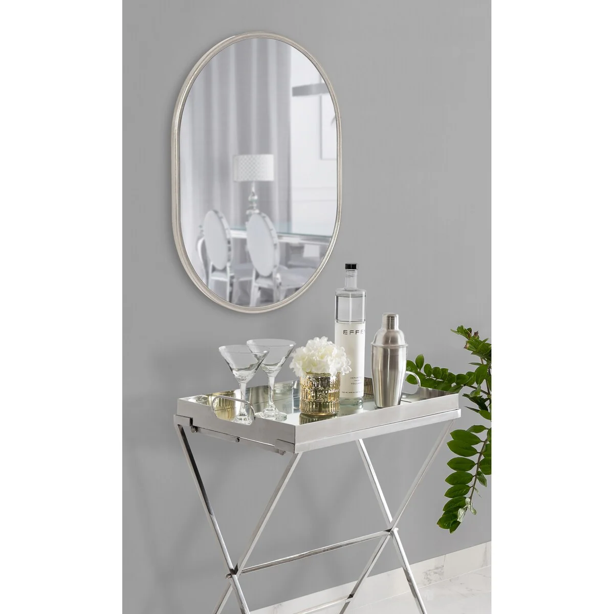 Modern Capsule Framed Wall Mirror, Decorative Oval Accent Mirror for Living Room, Bedroom and Entryway - Image 30