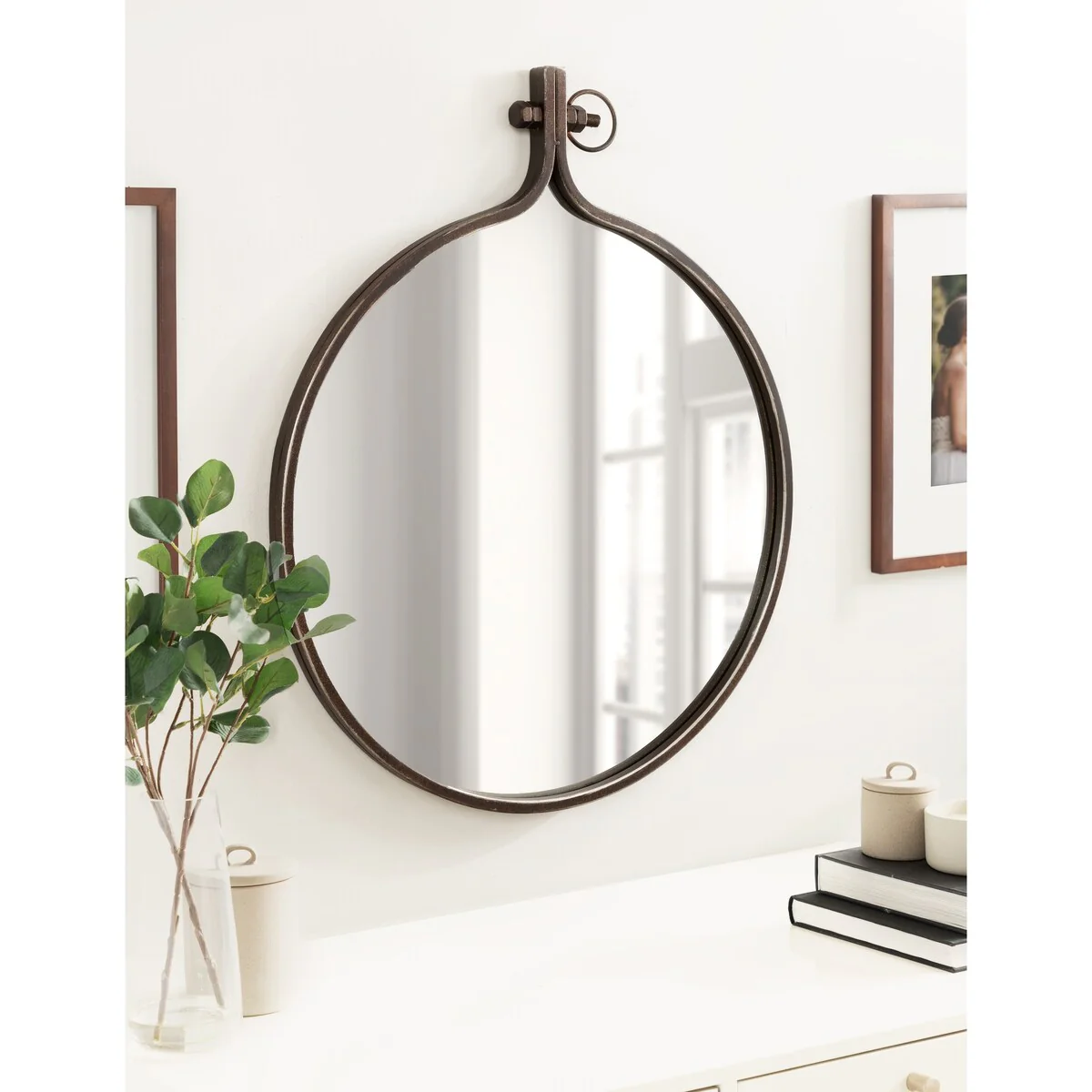 Modern Round Wall Mirror, Decorative Circular Accent Mirror for Living Room, Bedroom and Entryway - Image 52