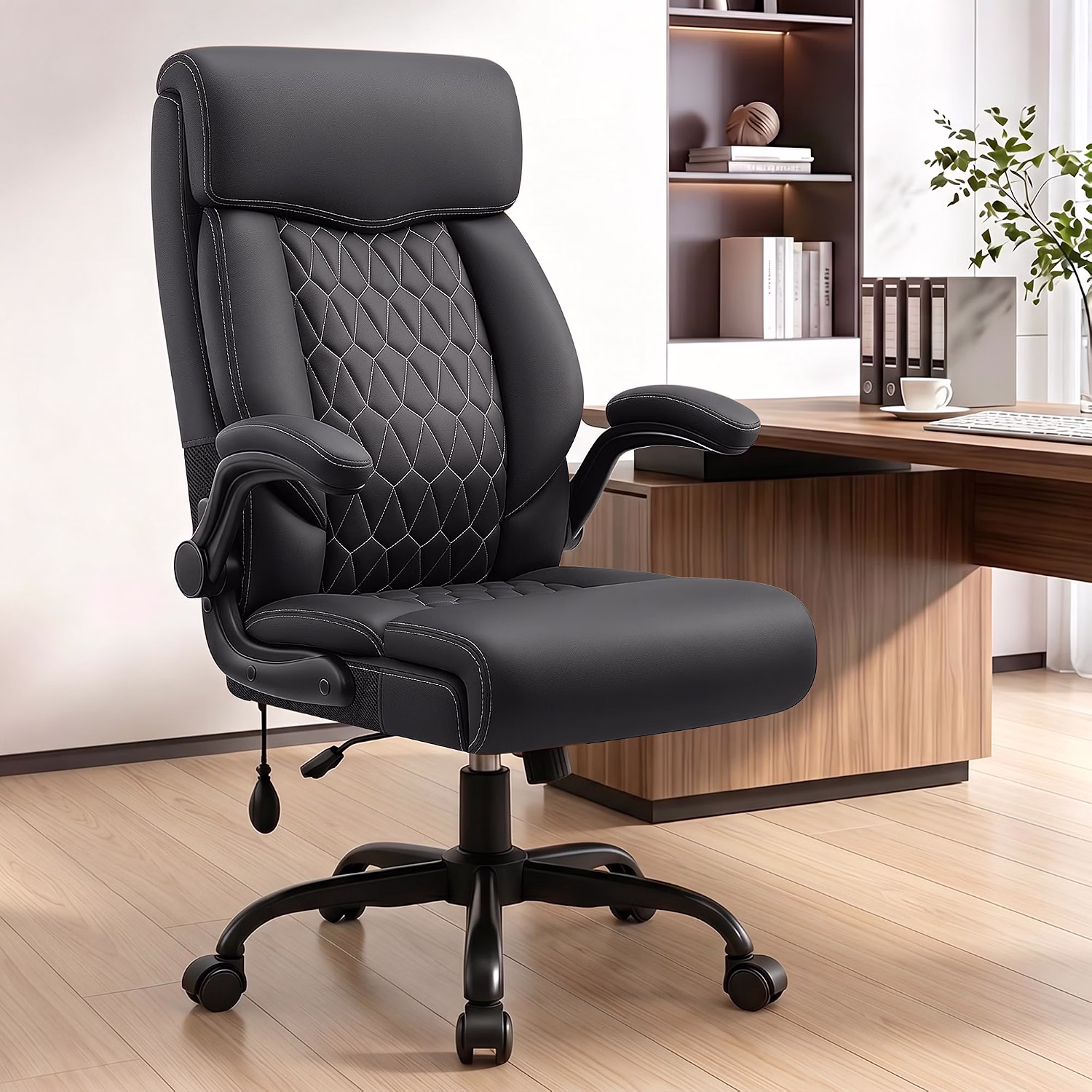 High Back Executive Office Chair with Inflatable Lumbar Support - Image 2