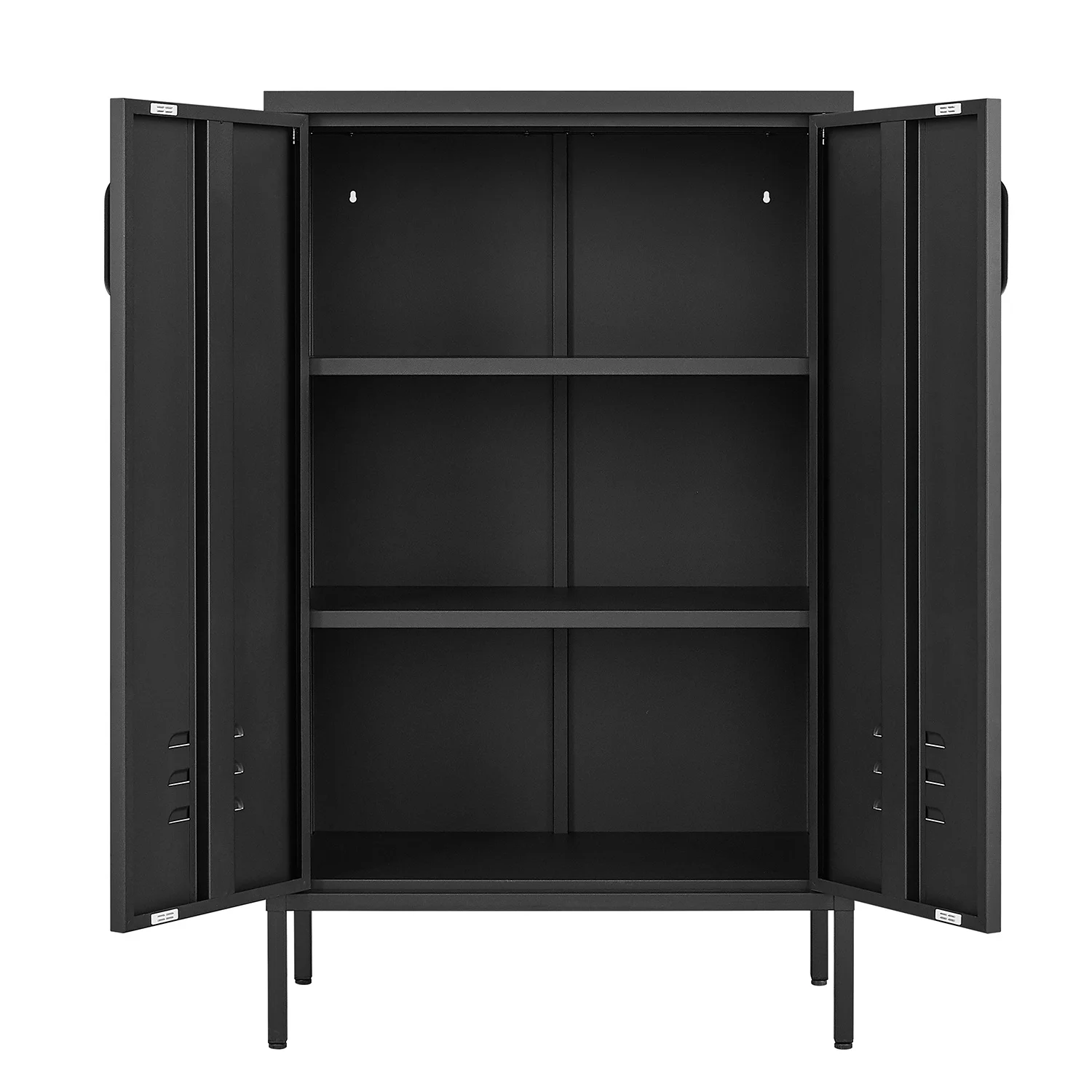 Seizeen Metal Storage Cabinet for Tool Garage Home Improvement, Storage Cabinet with Doors and Shelves Adjustable, Black - Image 6