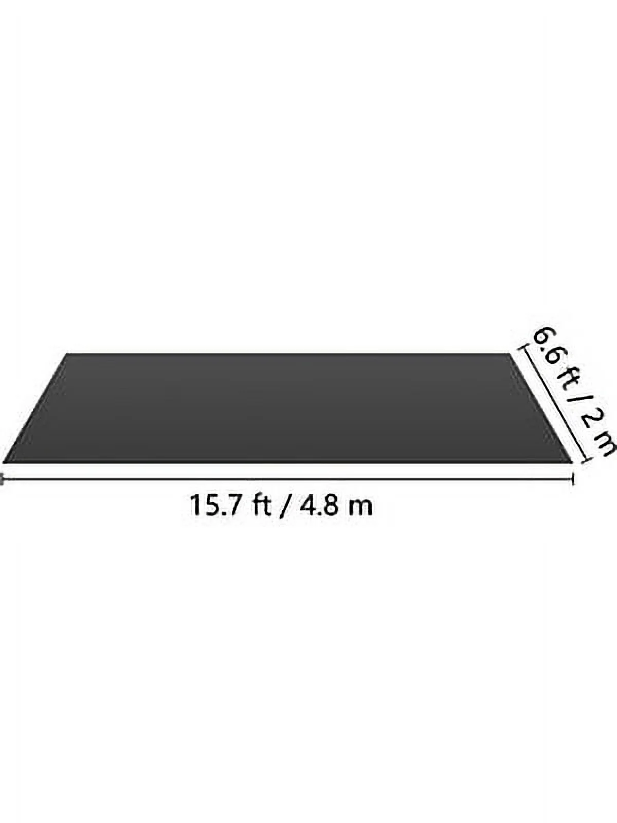 VEVORbrand Dance Floor Roll Portable 6.6 x 15.7 ft Practice Dance Floor 1.5mm Thickness PVC Dance Flooring Dance Floor Grey/Black Roll out Non-slide & Wearproof Dance Floor Easy Cleaning for Ballet - Image 2