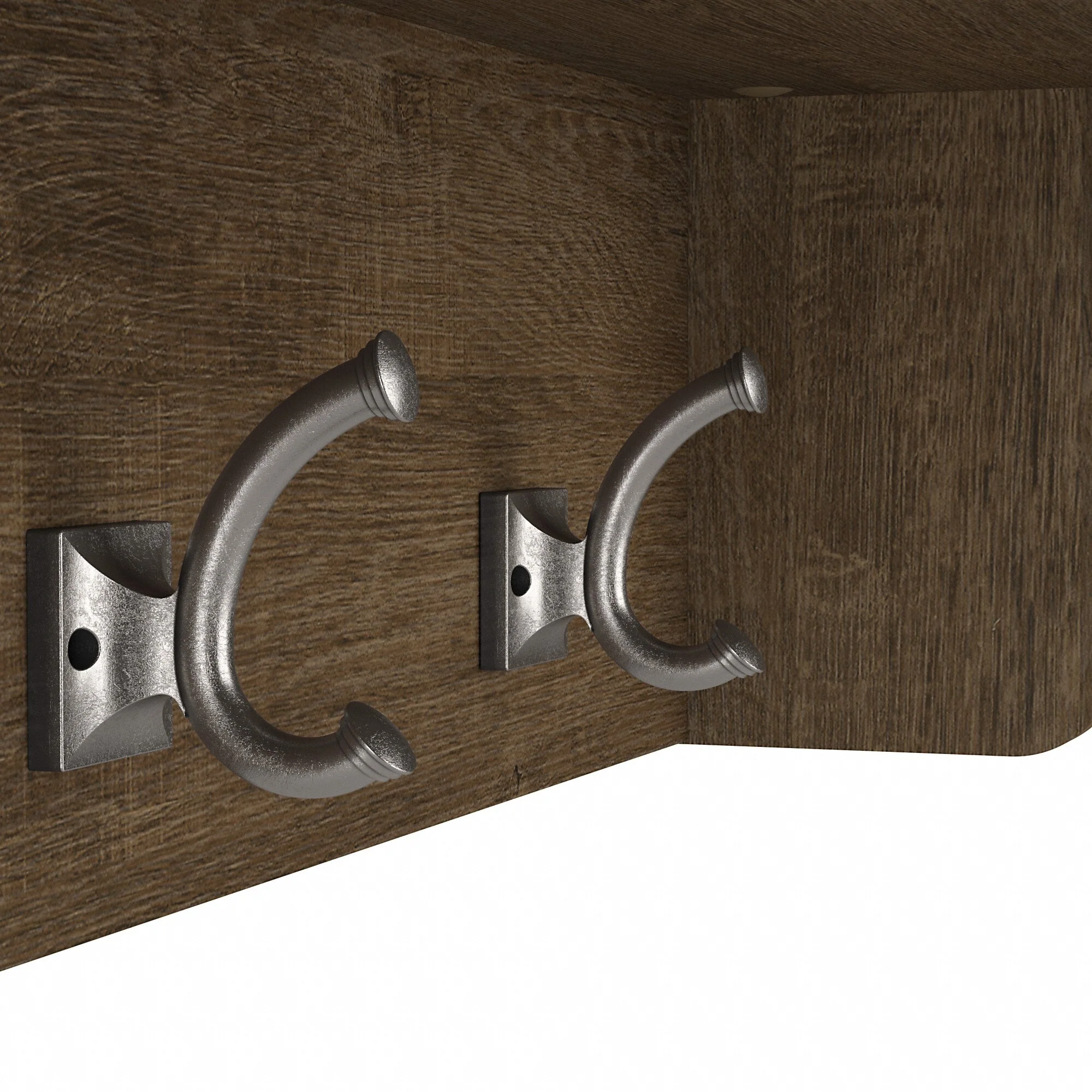 40 Inch Wall Mounted Coat Rack with Shelf, Wooden Entryway Storage and Hanging Organizer - Image 13