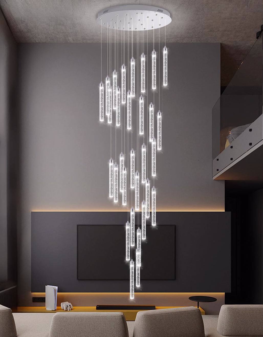 Modern Crystal Pendants Lighting Mini Chandelier for Kitchen Island LED Dimmable Ceiling Handing Lighting Adjustable Flush Mount Ceiling Light for Dining Room Hallway - Image 27