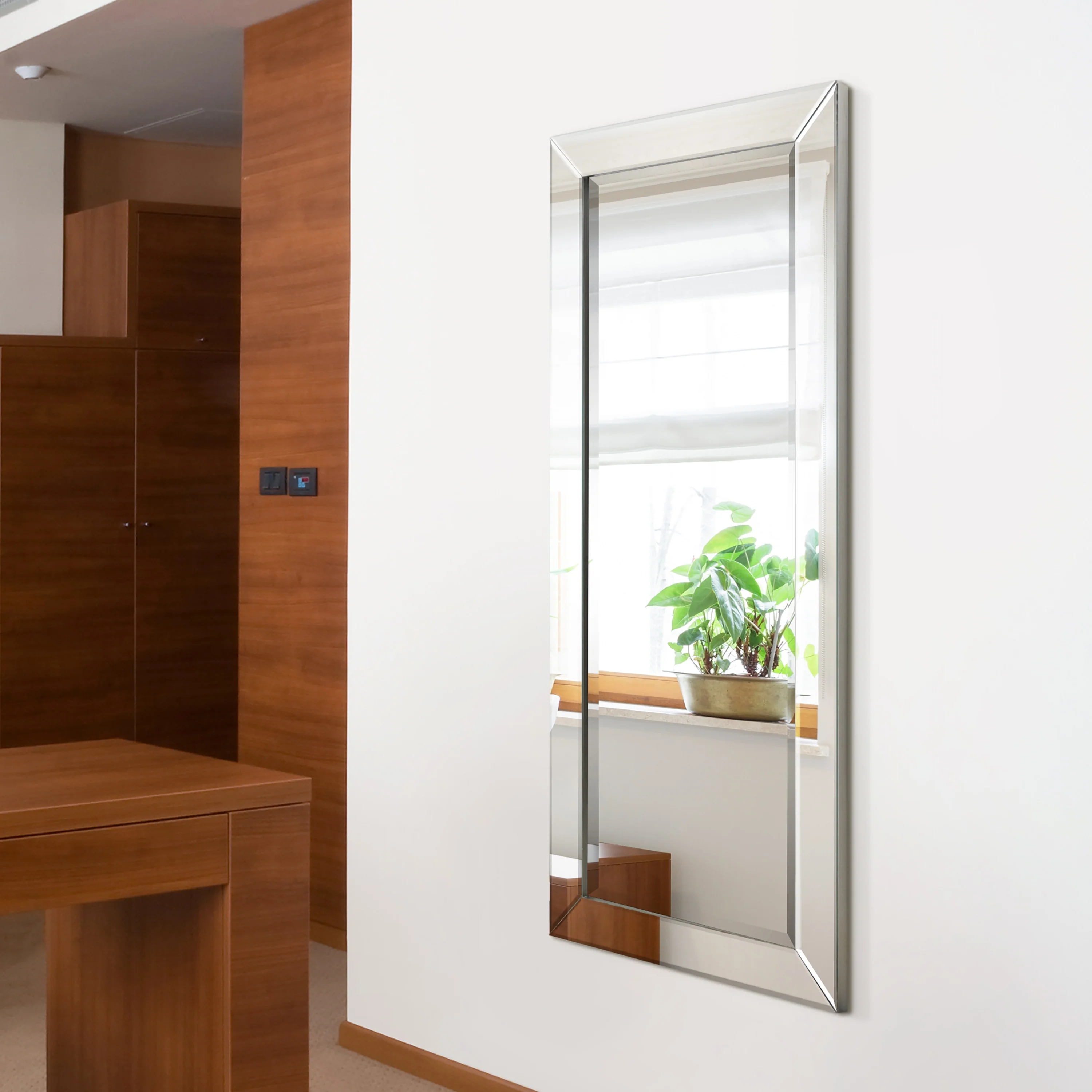 Beveled Rectangular Clear HD Wall Mirror, Bathroom Vanity and Bedroom Mirror, 3 Sizes - Image 7
