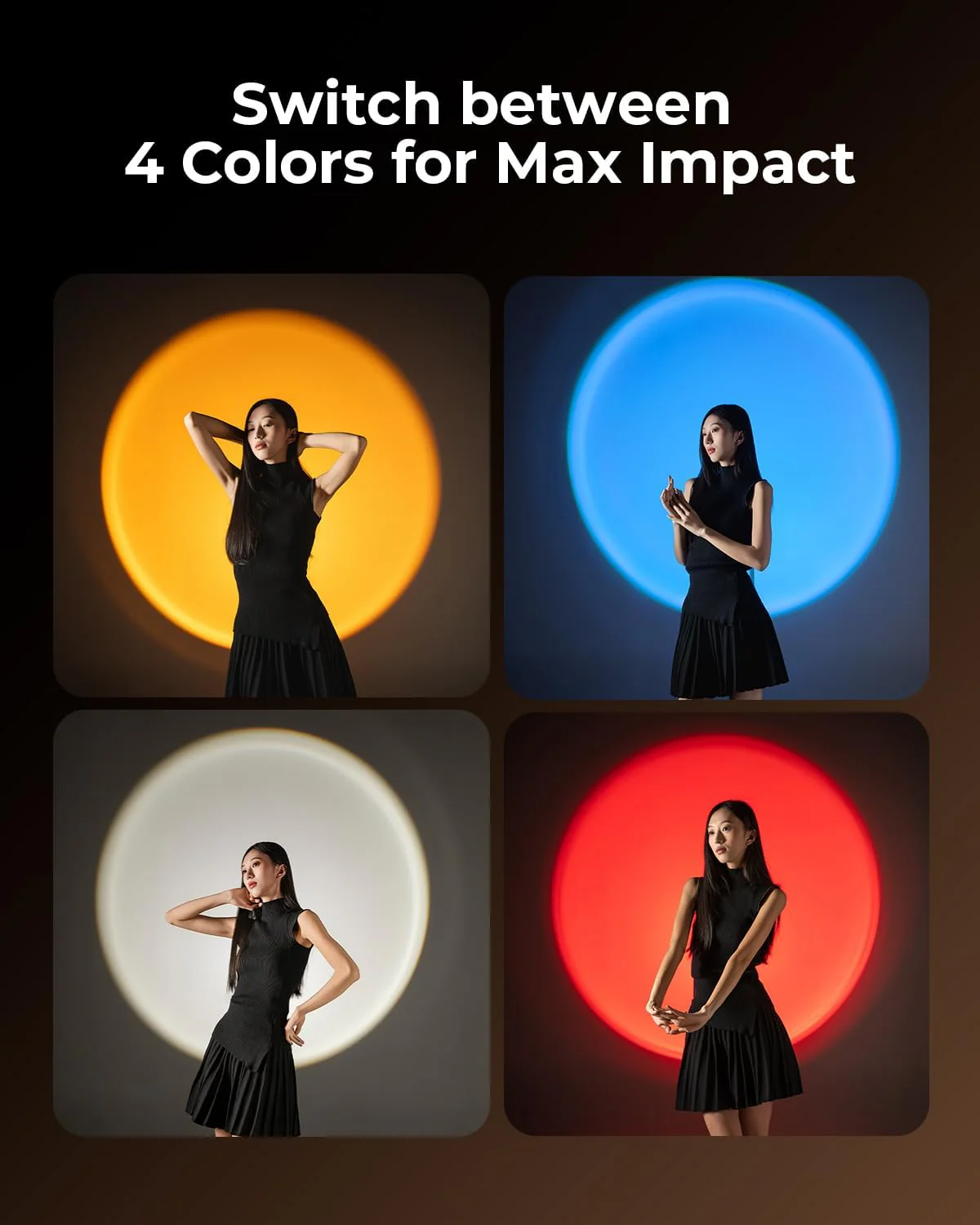 RGB LED Photography Flashlight, 4 Color Portable Fill Light for Photography, Video and Content Creation - Image 3