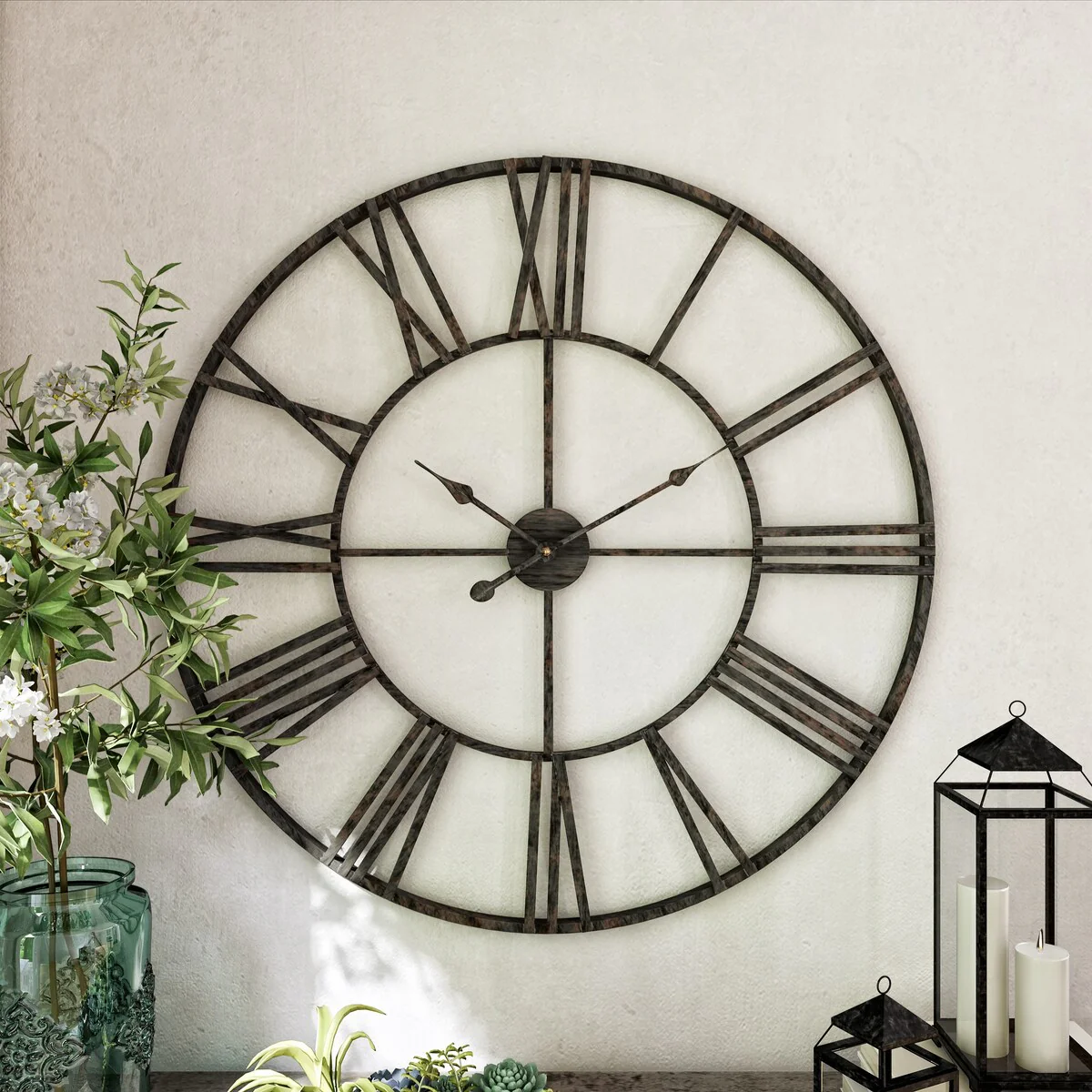 Modern Round Metal Wall Clock, Decorative Circular Hanging Clock for Living Room, Bedroom and Office - Image 6