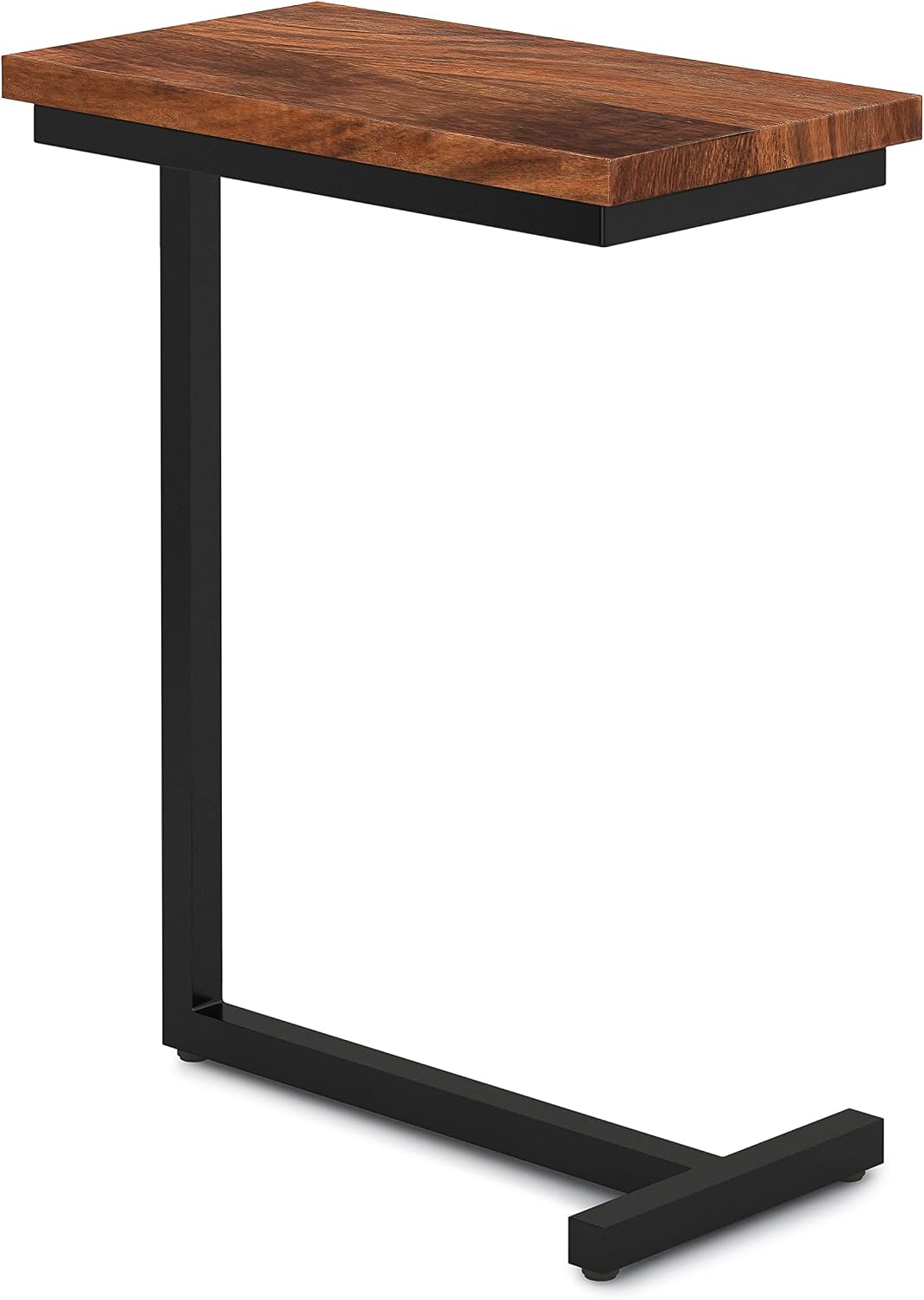 18" Wide Solid Wood C-Side End Table, Dark Cognac Brown - Image 14