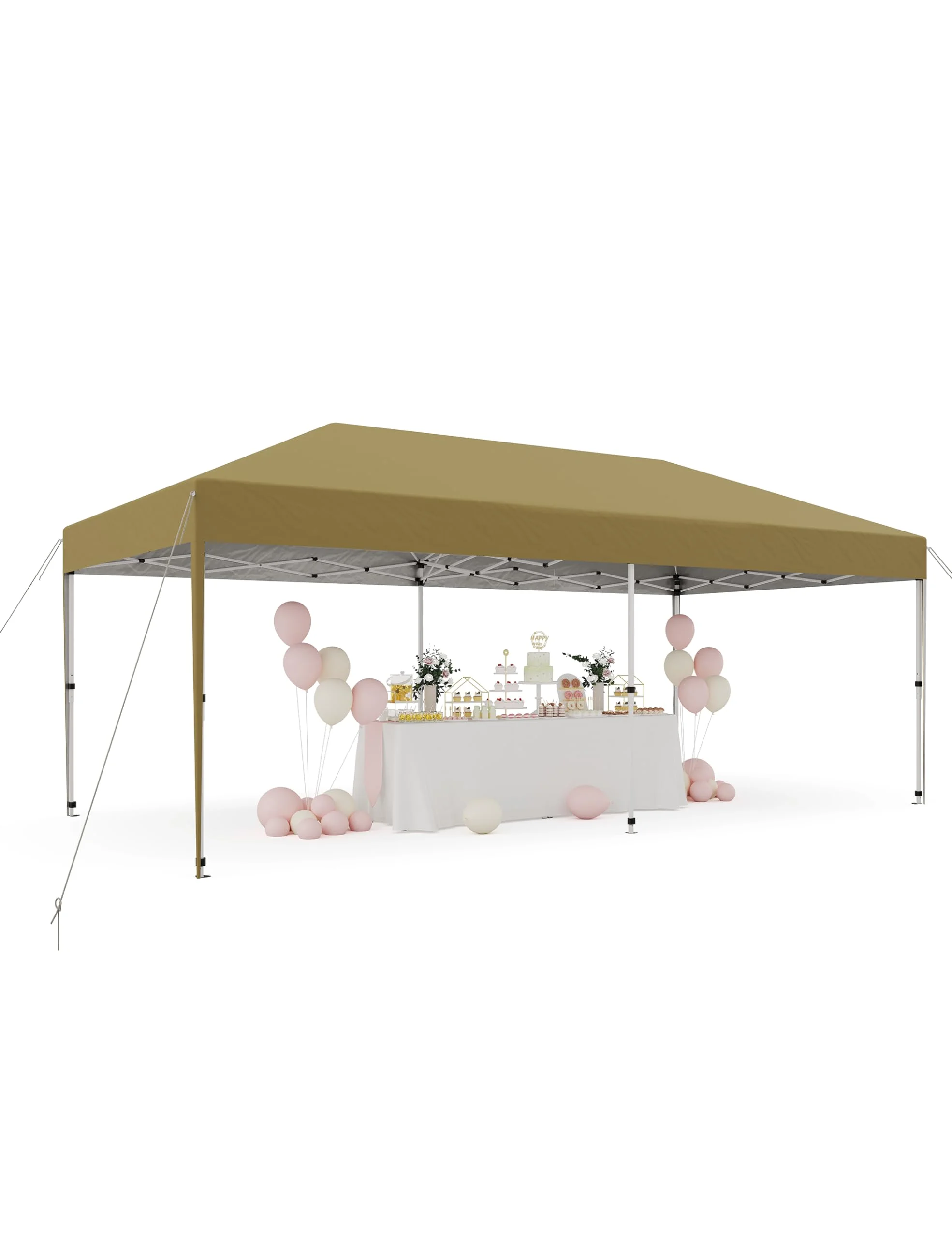Danolapsi 10x10 Ft Pop Up Canopy Tent Easy One Person Set-up,Easy Outdoor Sun Shade,Instant Portable Shelter with 4 Stakes,4 Ropes,4 Sandbags for Patio, Outdoor Activities - Image 11