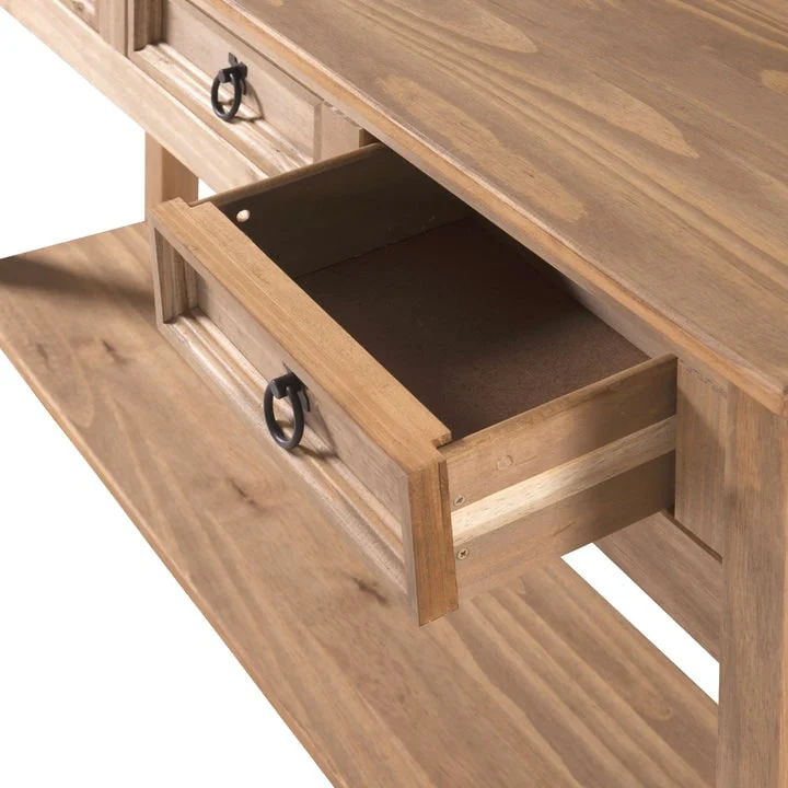 Wood Console Table with 3 Drawers, Entryway Hallway Storage and Display Table for Home - Image 9