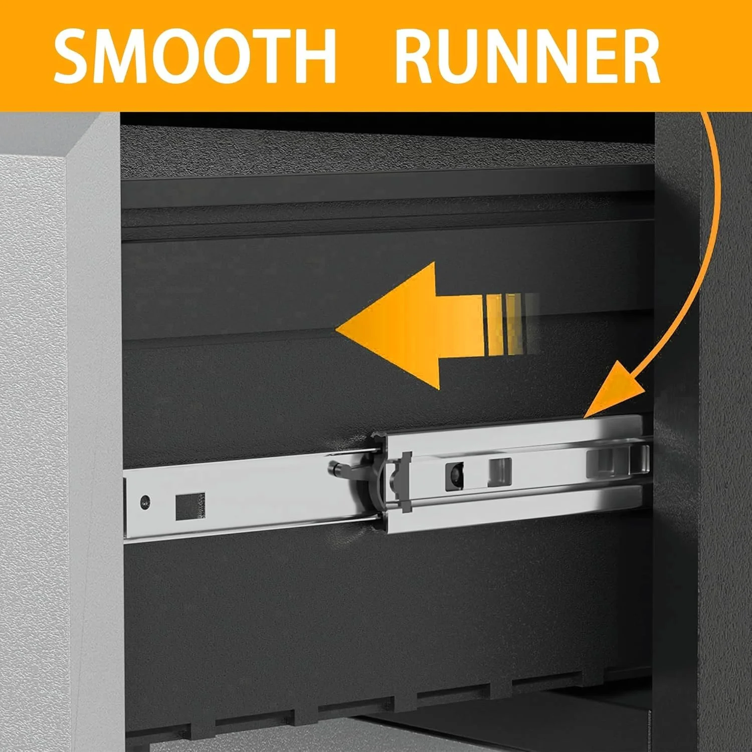 Metal Storage Cabinet with Wheels, Rolling Tool Cabinet, Garage Storage Cabinet with 3 Drawer for Tools - Image 5