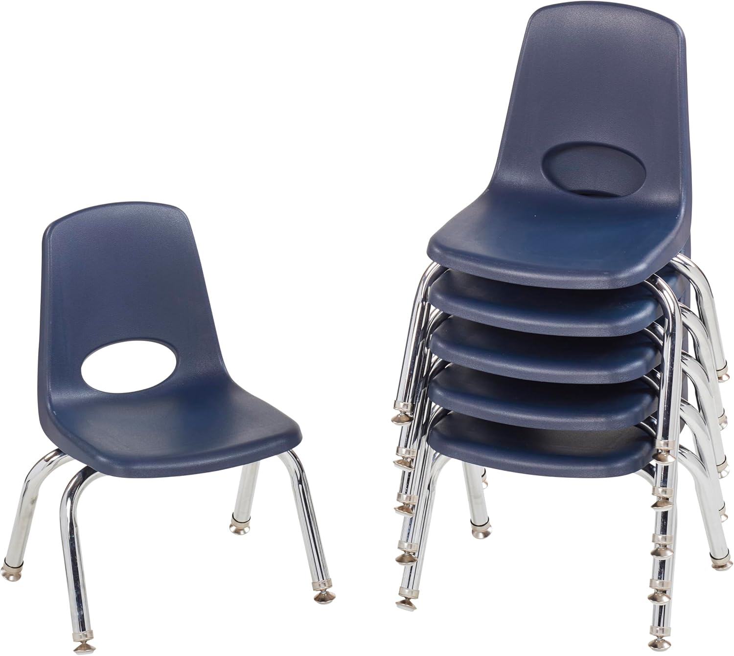 10" School Stack Chair with Swivel Glides, Purple, 6-Pack - Image 66