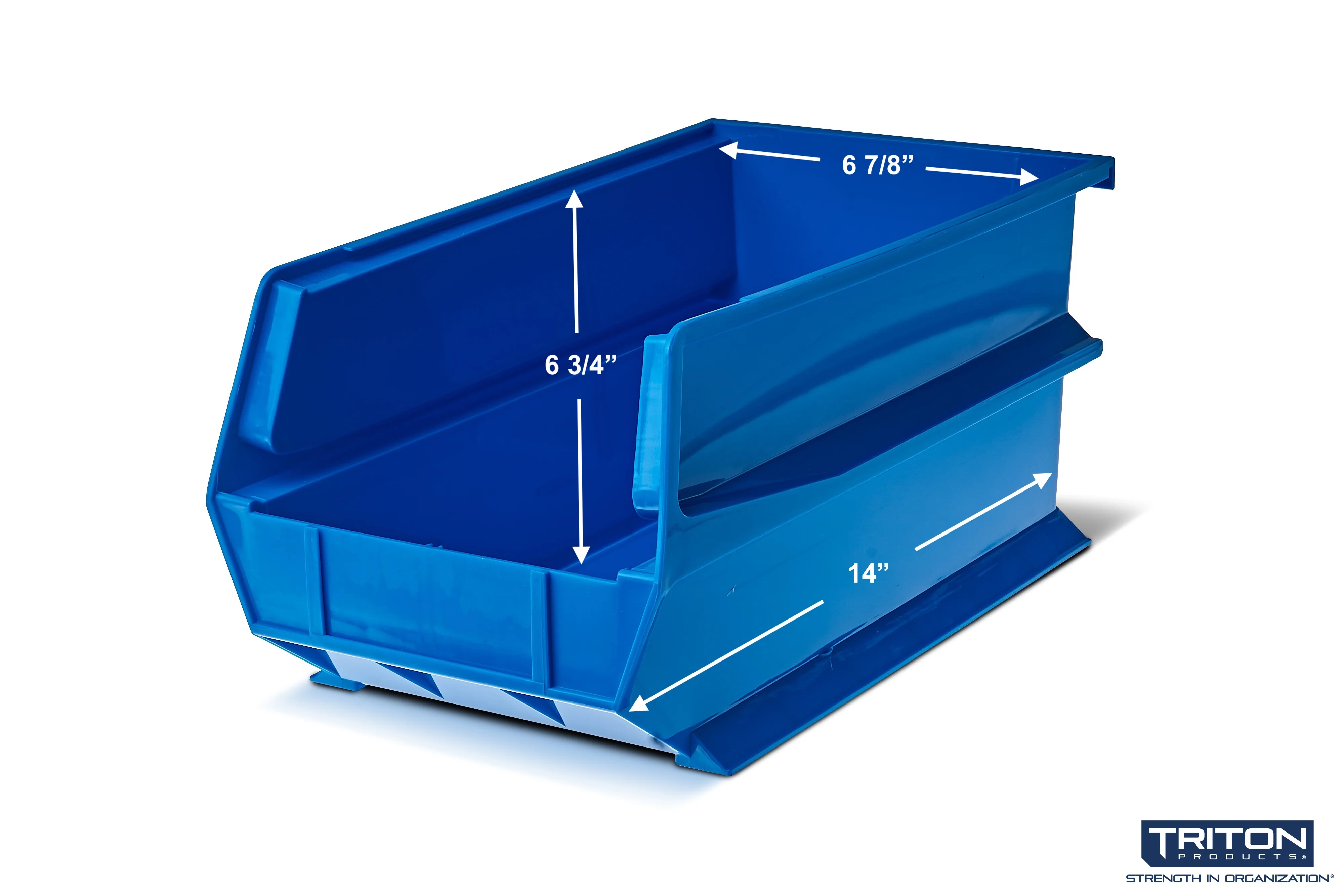Triton Products LocBin 8-Piece Wall Storage Unit with 14-3/4"L x 8-1/4"W x 7"H Interlocking Poly Bins, 6ct, Wall Mount Rails 8-3/4"L with Hardware, 2pk Organizers - Image 3
