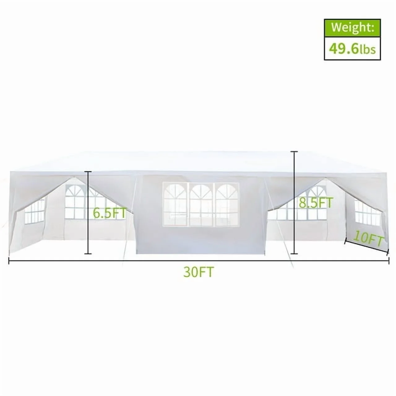 Sythers 10'x10' Pop Up Canopy Tent with 4 Removable Sidewalls, Portable Gazebo, UV Resistant Waterproof, Enclosed Canopy Tent for Outdoor Events, Patio, Backyard, Party, BBQ, Camping, Black - Image 17