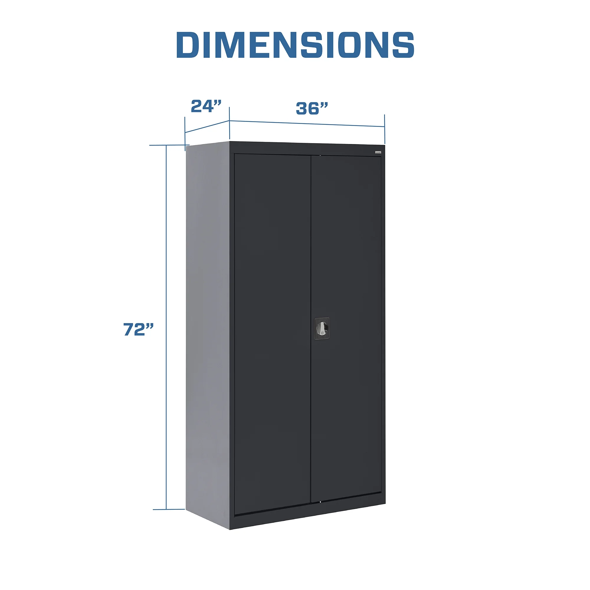 Sandusky Lee 20-Gauge 5-Shelf Welded Steel Freestanding Garage Storage Cabinet, Black - Image 21