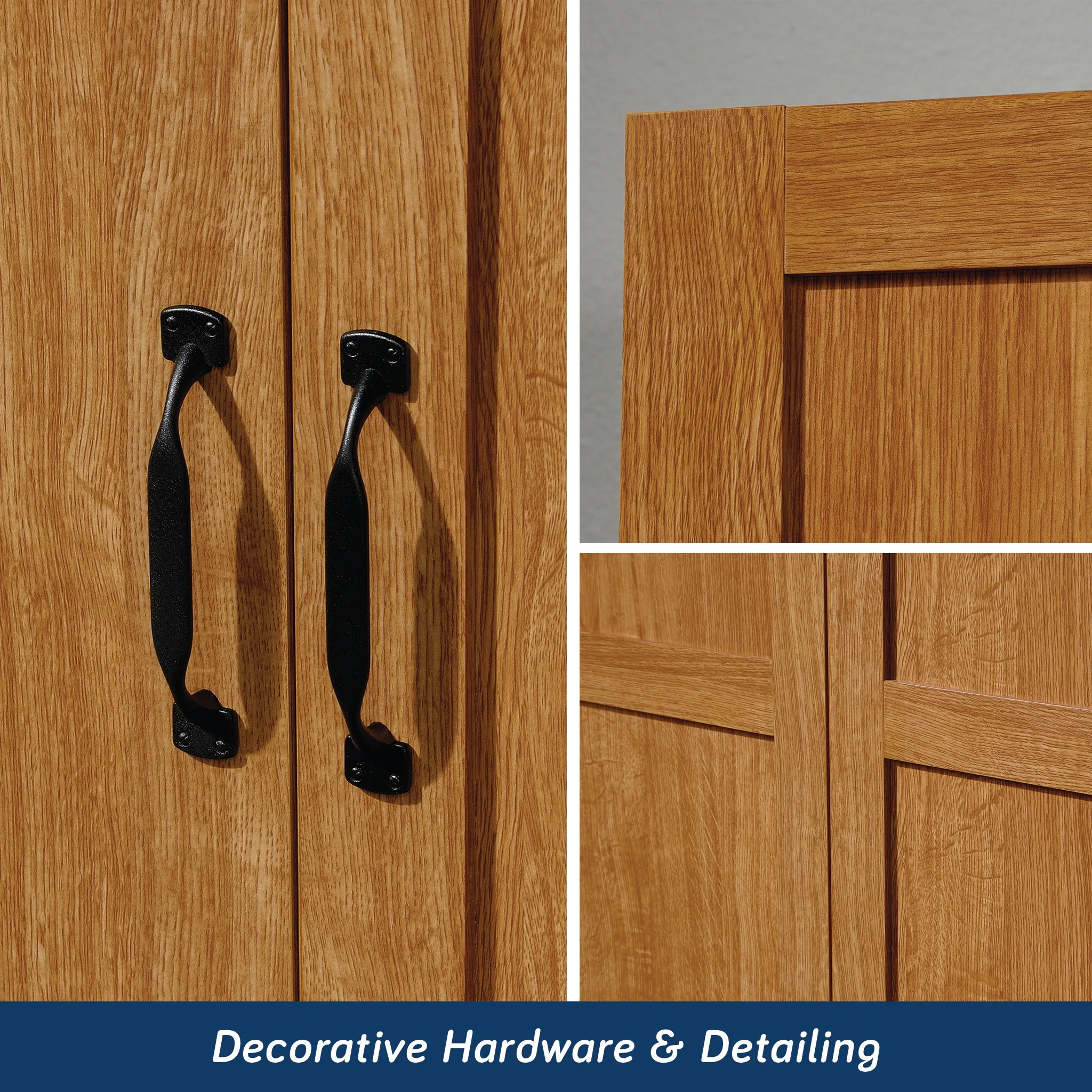 Sauder Select 2 Door Storage Cabinet, Reclaimed Pine Finish - Image 47