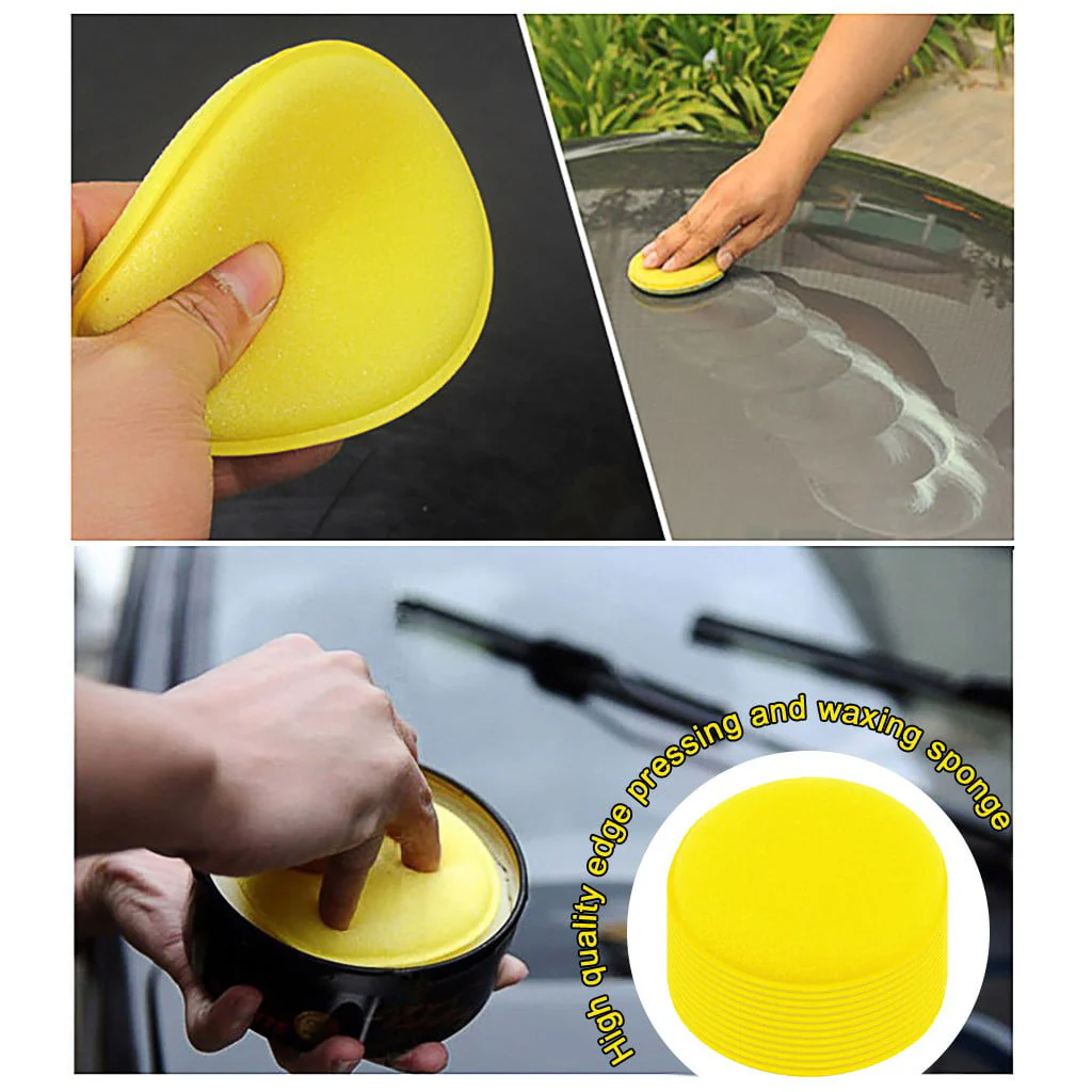 Pompotops Car Polishing Pad Wax Applicator Sponge Kit For Car Cleaning Household Polishing - Image 6