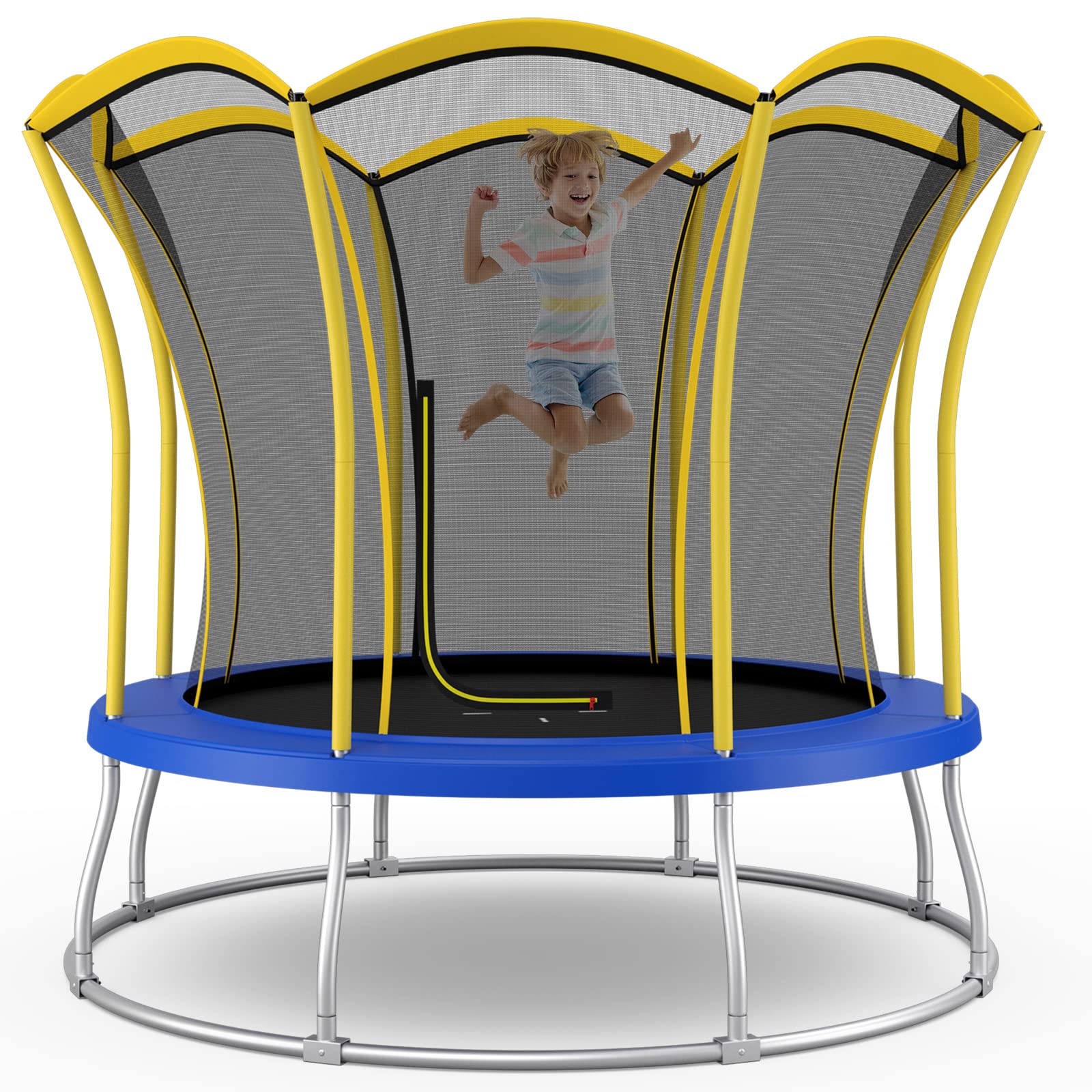 8FT/10FT Outdoor Trampoline – ASTM Approved with Unique Flower Shape - Image 4