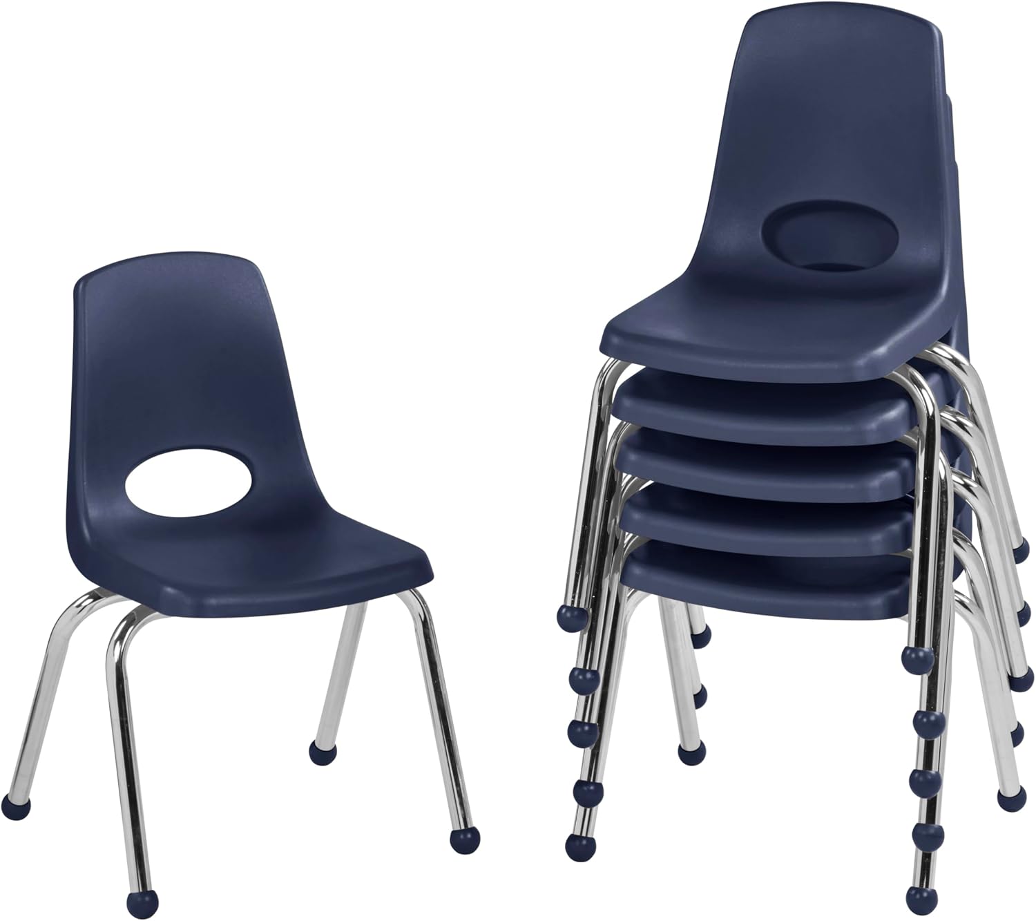 10" School Stack Chair with Swivel Glides, Purple, 6-Pack - Image 14
