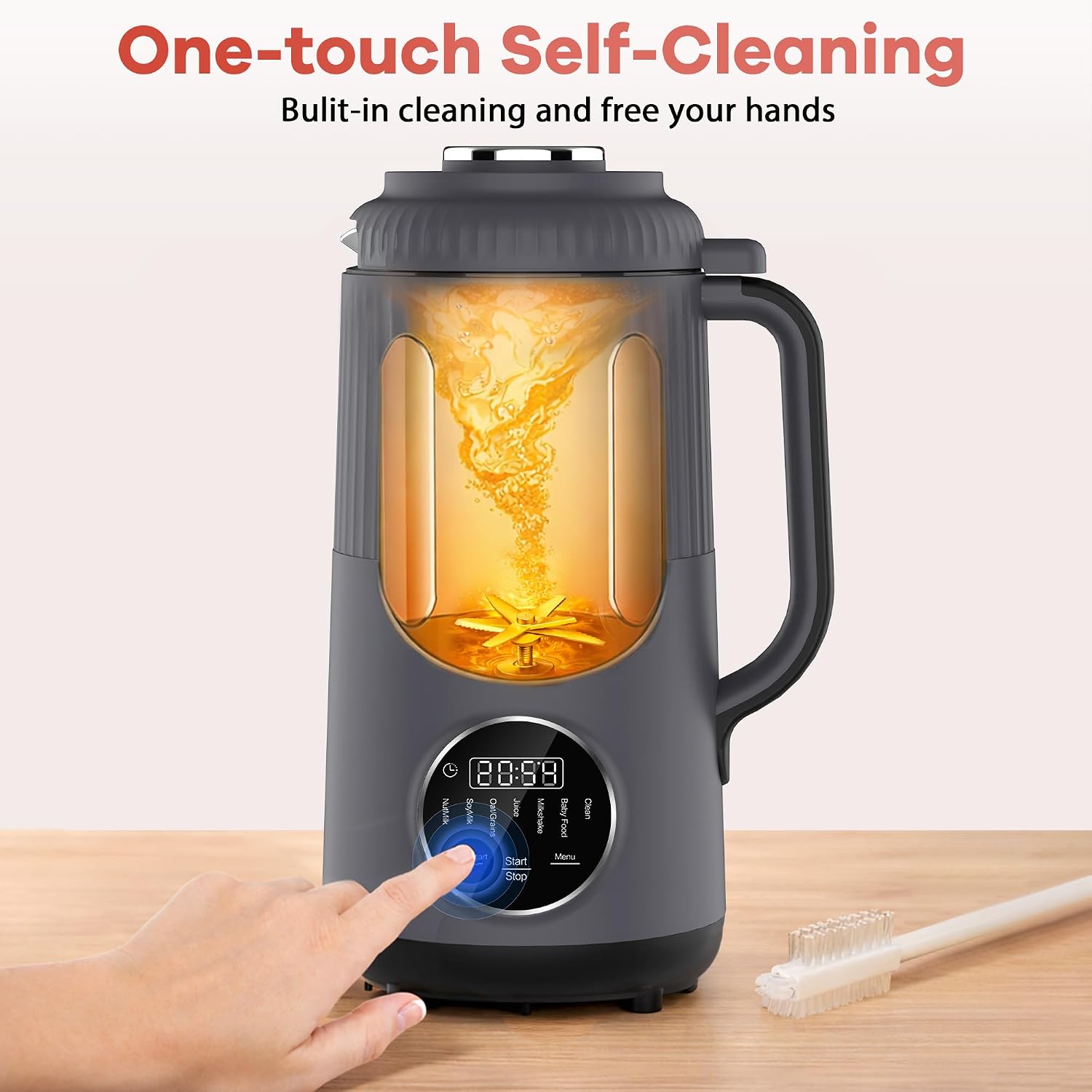 Nut Milk Maker Machine, Automatic Soy Milk Maker, Small Countertop Blender - Image 7