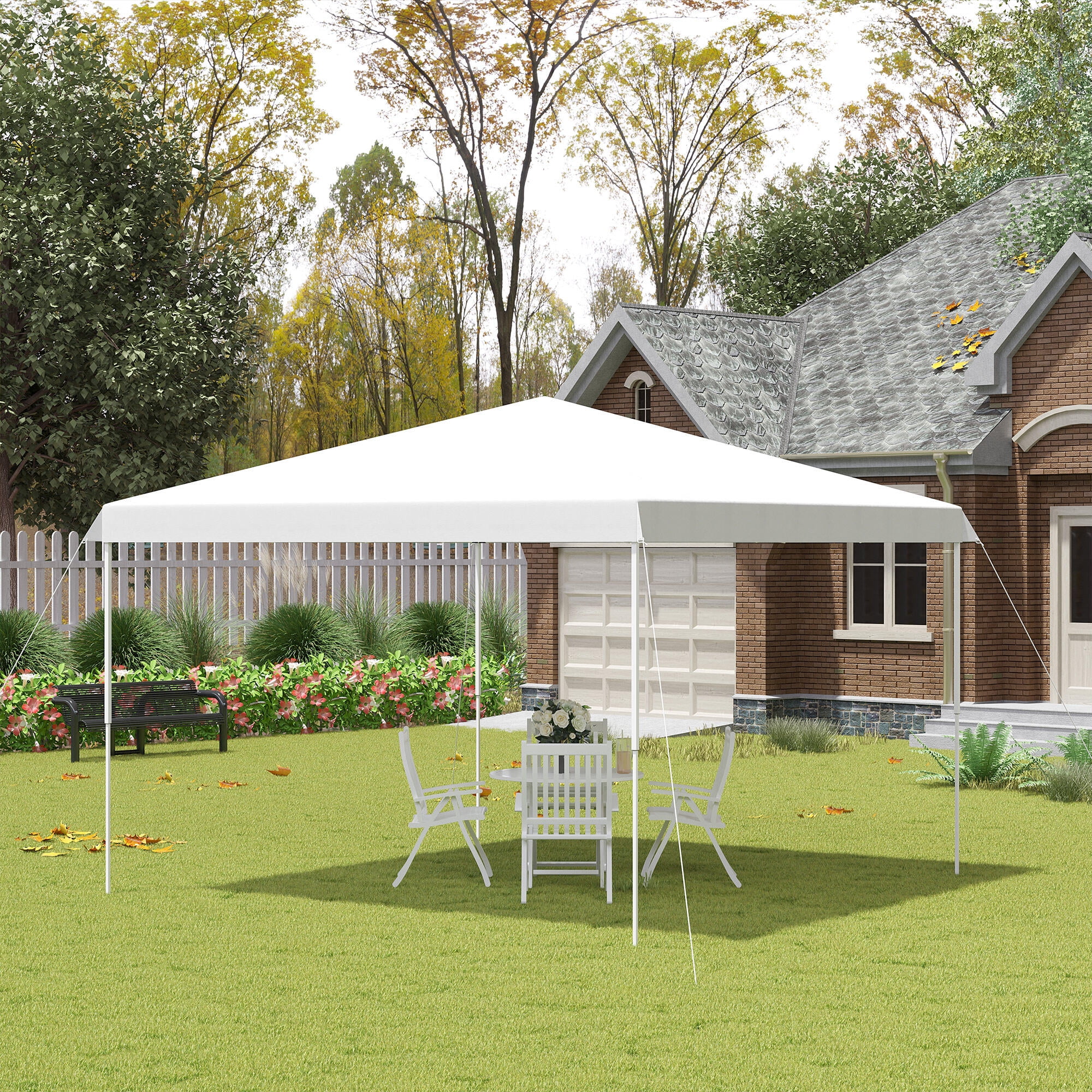 DUOSONG Outsunny 10' X 8' Retractable Awning, Patio Awnings, Sunshade Shelter W/ Manual Crank Handle, Uv & Water-Resistant Fabric And Aluminum Frame For Deck, Balcony, Yard, Beige Beige Aluminum - Image 28