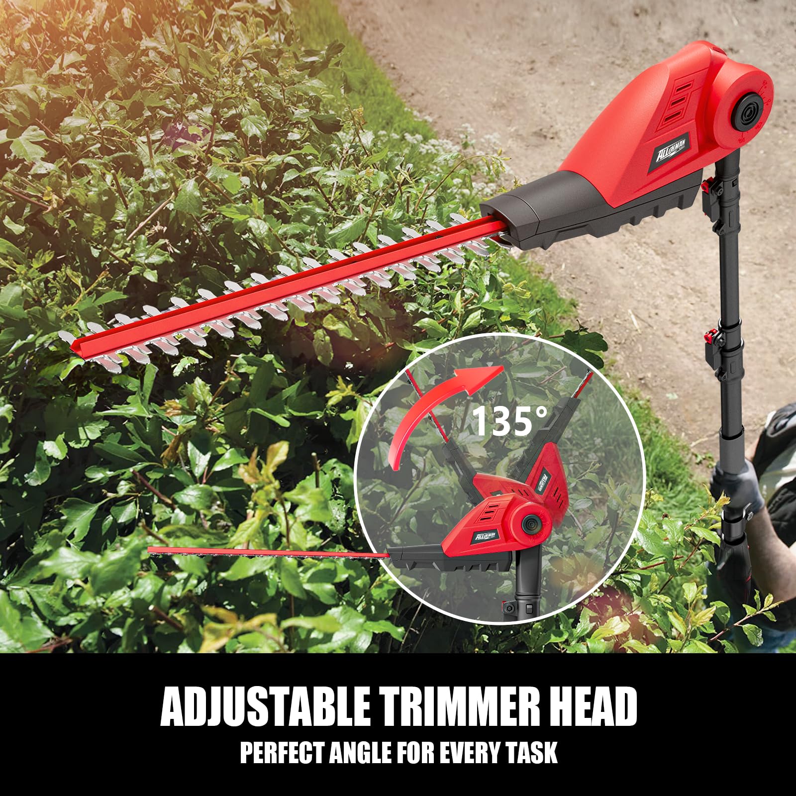 20V MAX Cordless Pole Hedge Trimmer, 2 x 2.0Ah Batteries and Charger Included - Image 9