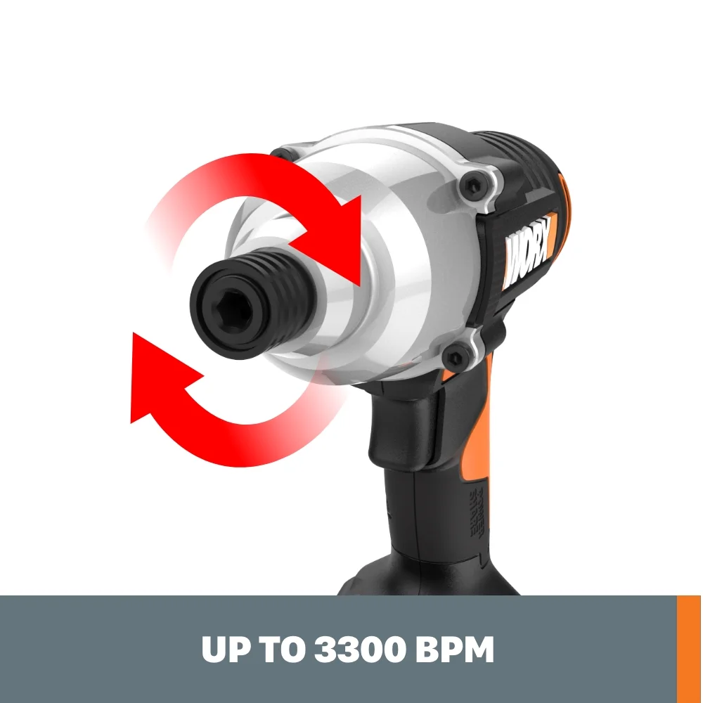 Worx WX291L.9 20V Power Share Cordless Impact Driver (Tool Only) - Image 4