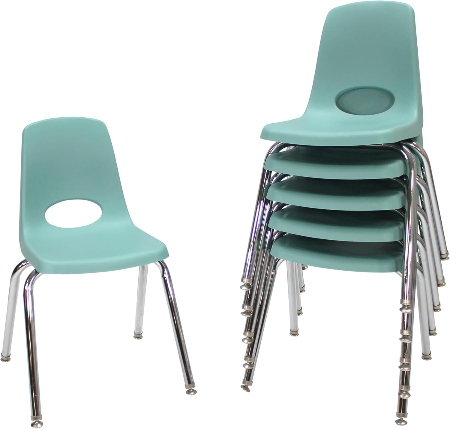 10" School Stack Chair with Swivel Glides, Purple, 6-Pack - Image 26