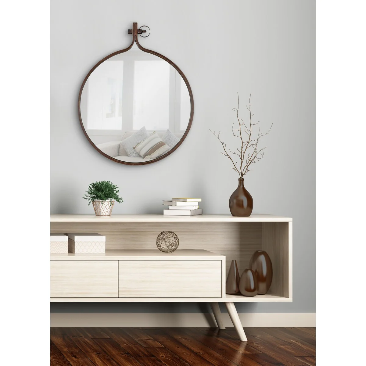 Modern Round Wall Mirror, Decorative Circular Accent Mirror for Living Room, Bedroom and Entryway - Image 19