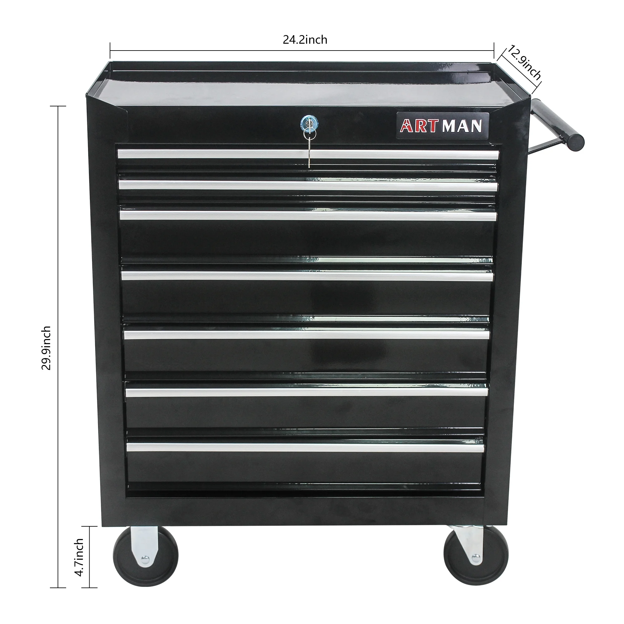 ARTMAN 7 Drawer Tool Rolling Storage Cart ,Tool Boxes Tool Chest with Wheels and Drawers for Garage Workshop Warehouse - Image 14